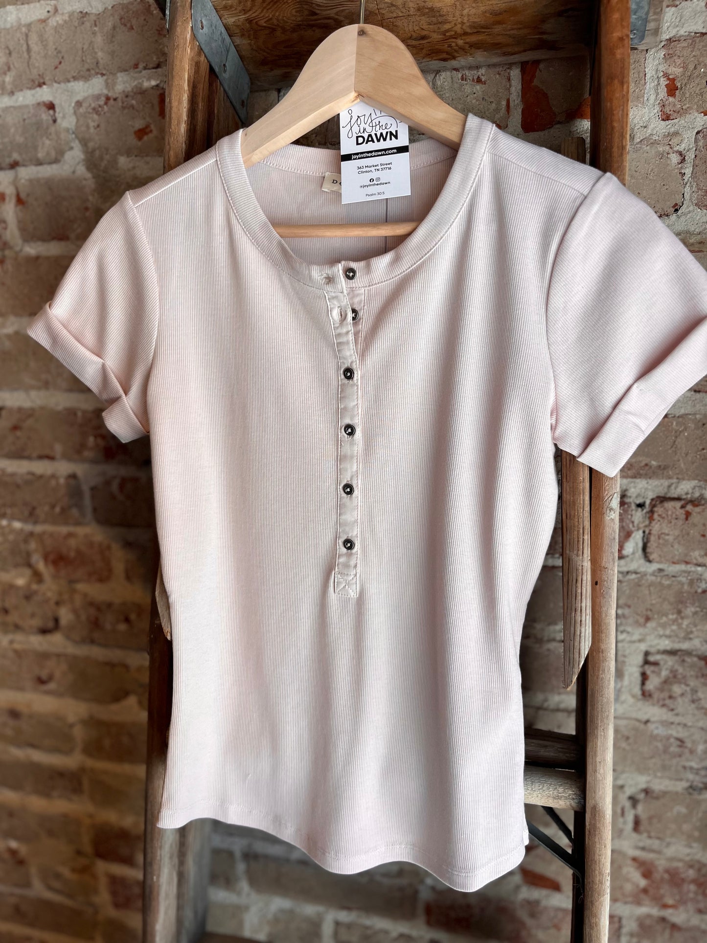 Sunny Days Henley Top- Hushed Violet