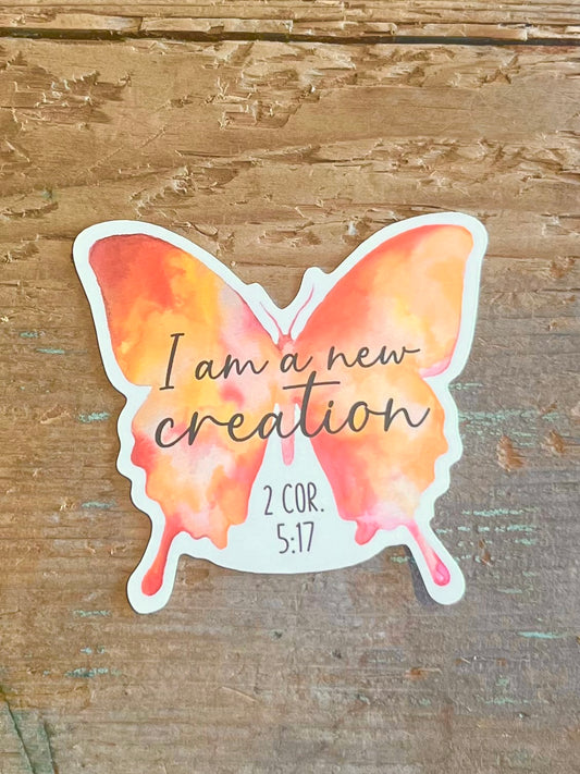 New Creation Butterfly Sticker