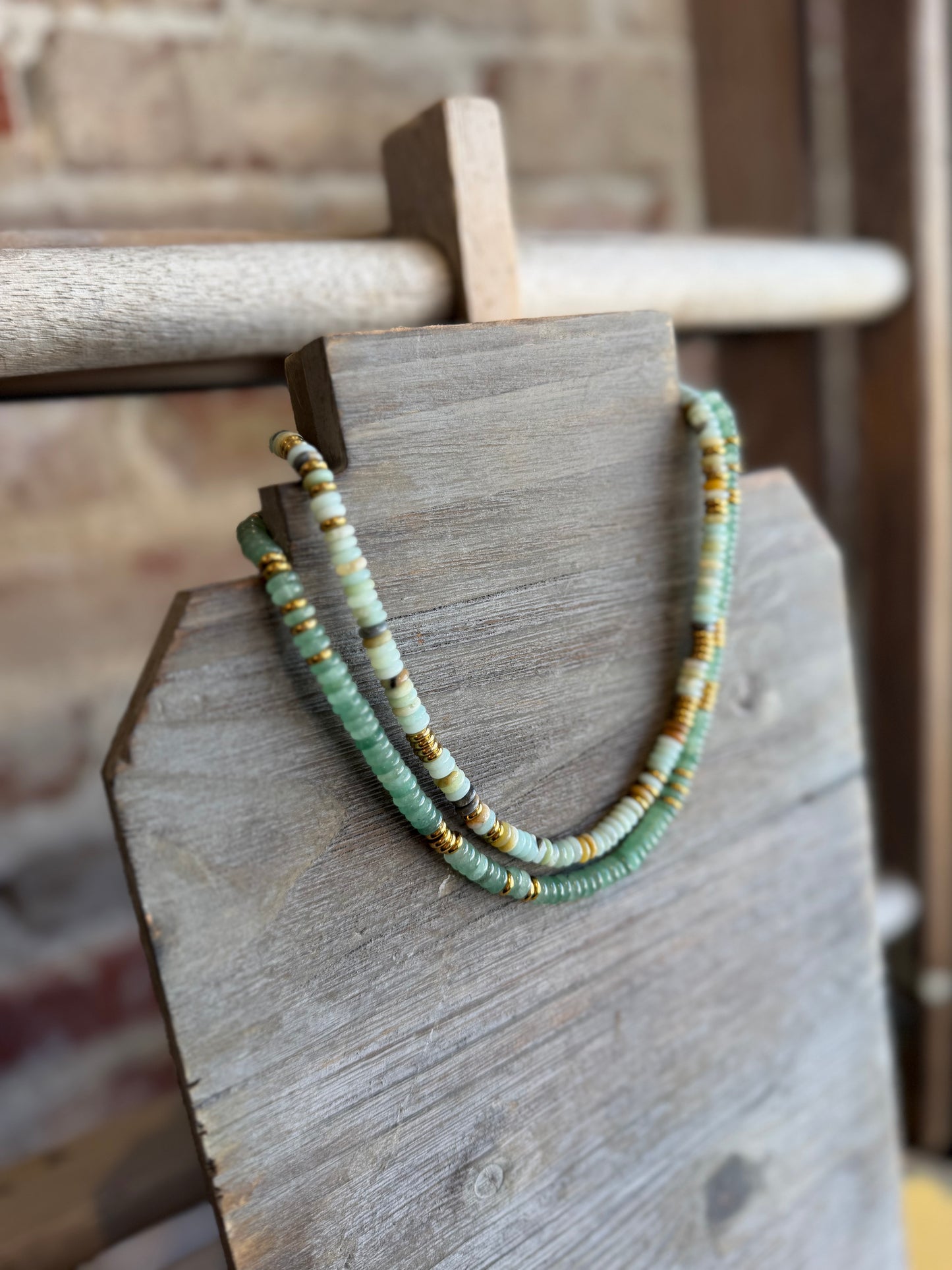 Coastal Stone Beaded Necklace-Waterproof