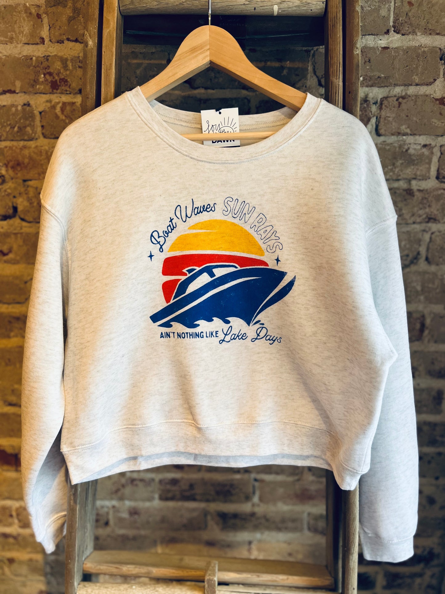 Ain't Nothing Like Lake Days Crop Sweatshirt