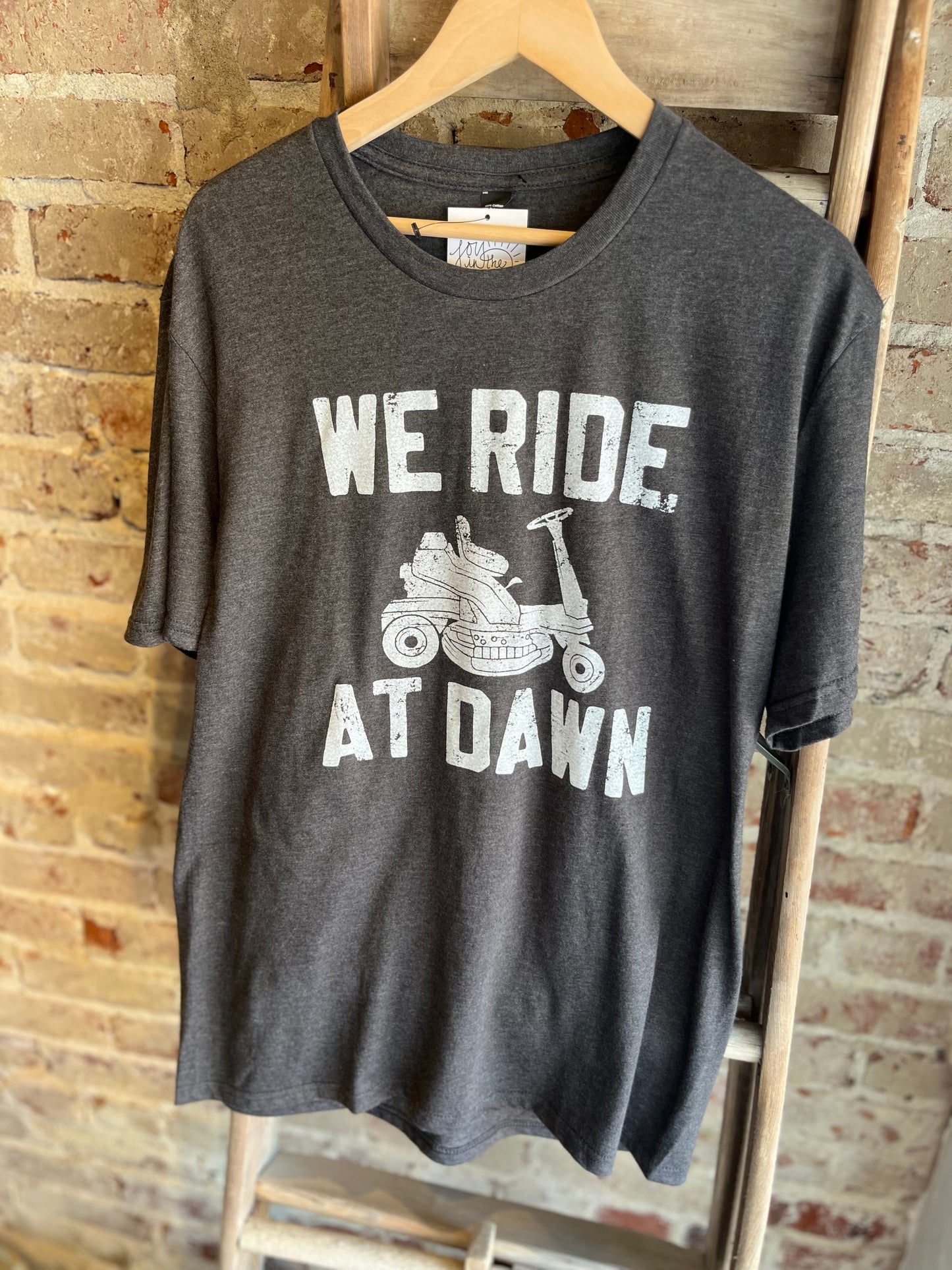 We Ride at Dawn Tee- Charcoal