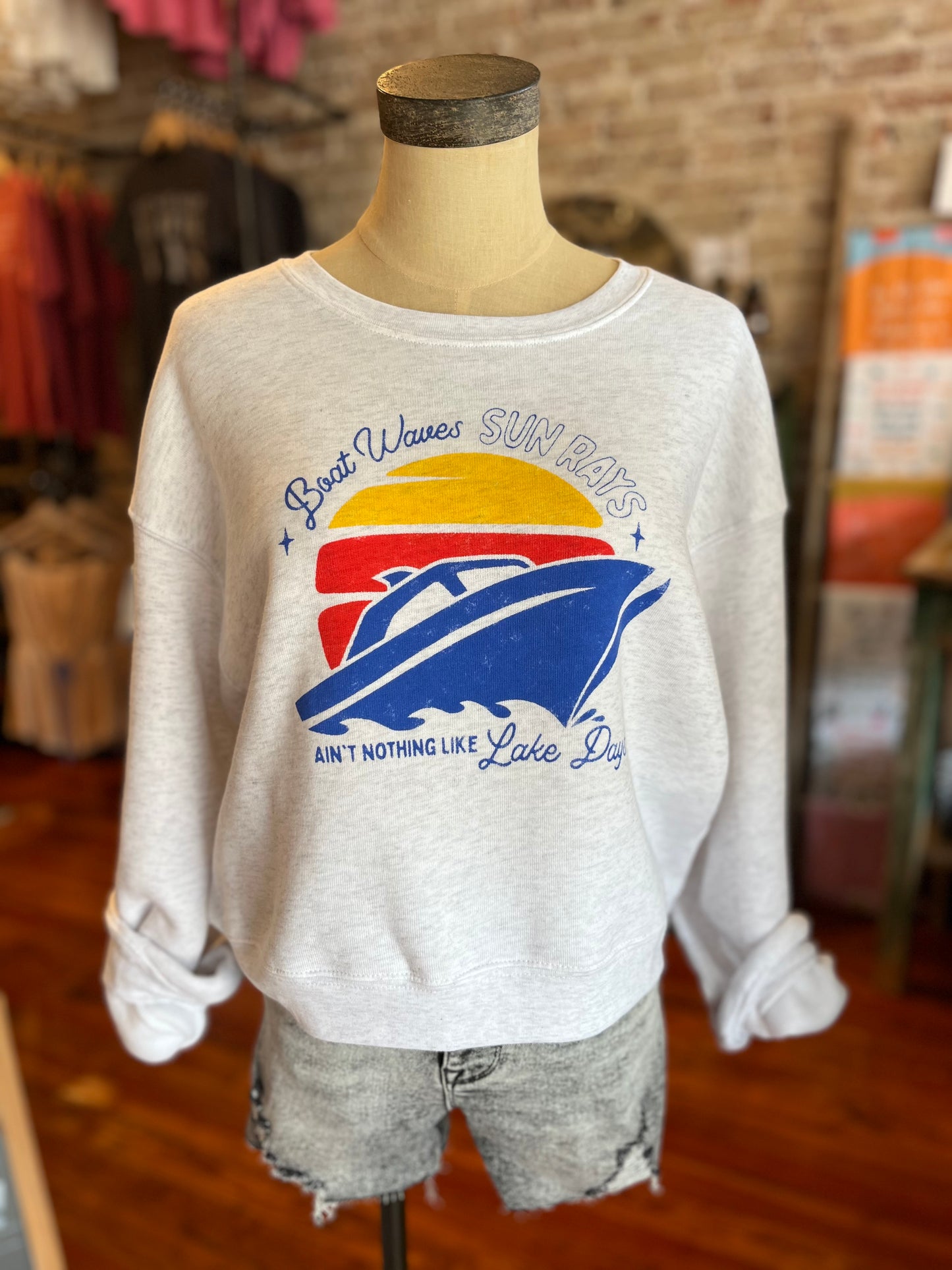 Ain't Nothing Like Lake Days Crop Sweatshirt