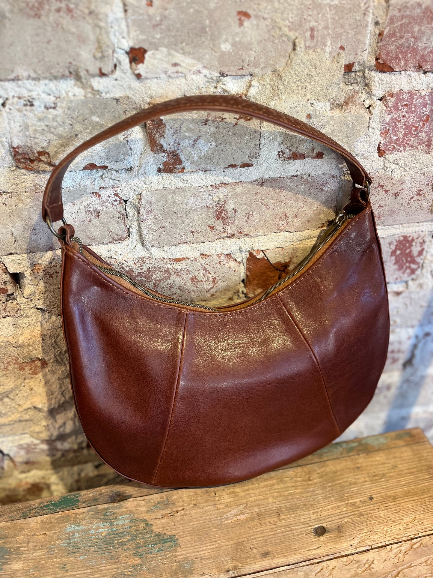 Saddle Shoulder Bag- Mahogany