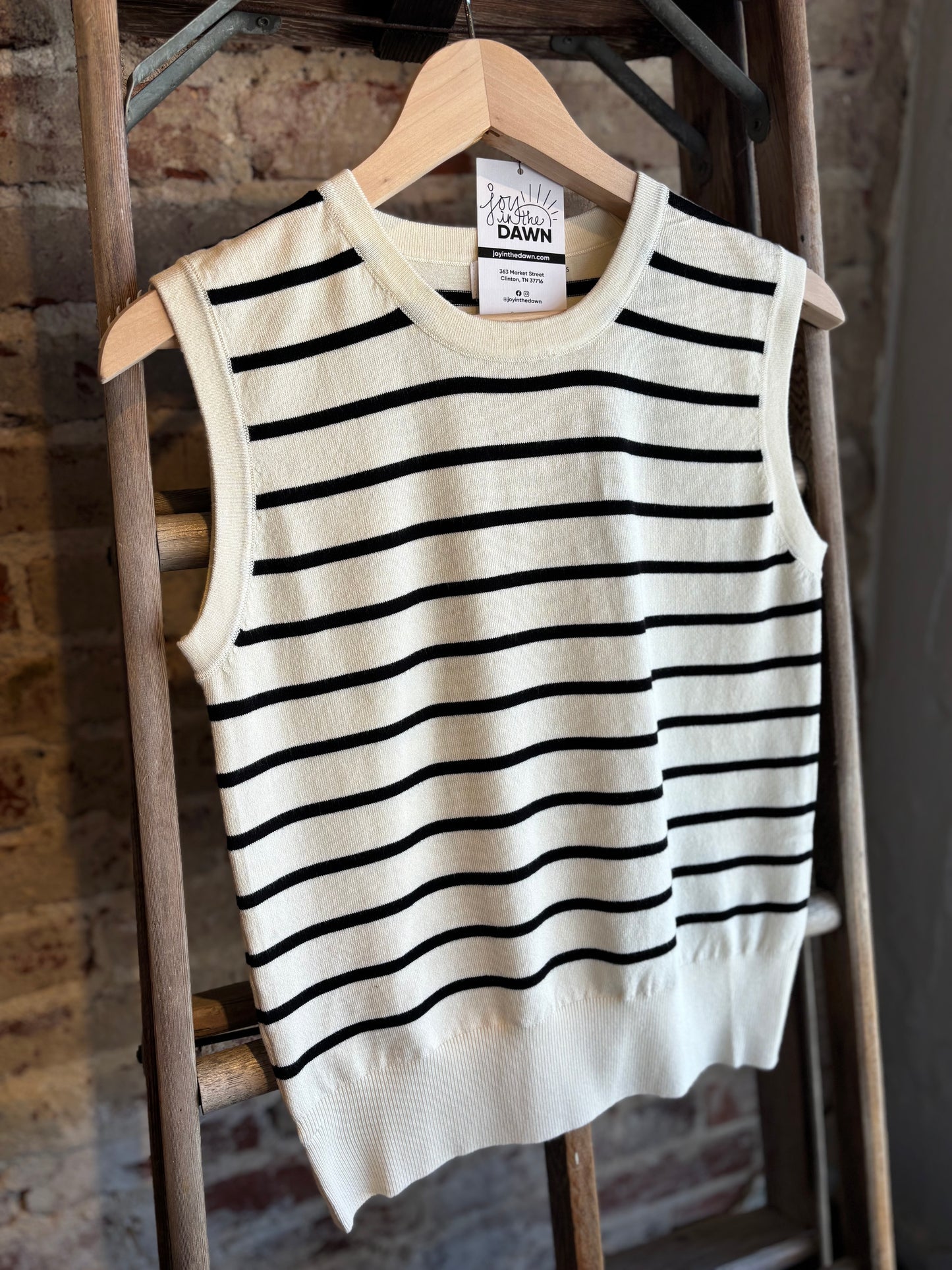 Striped Knit Tank Top Vest