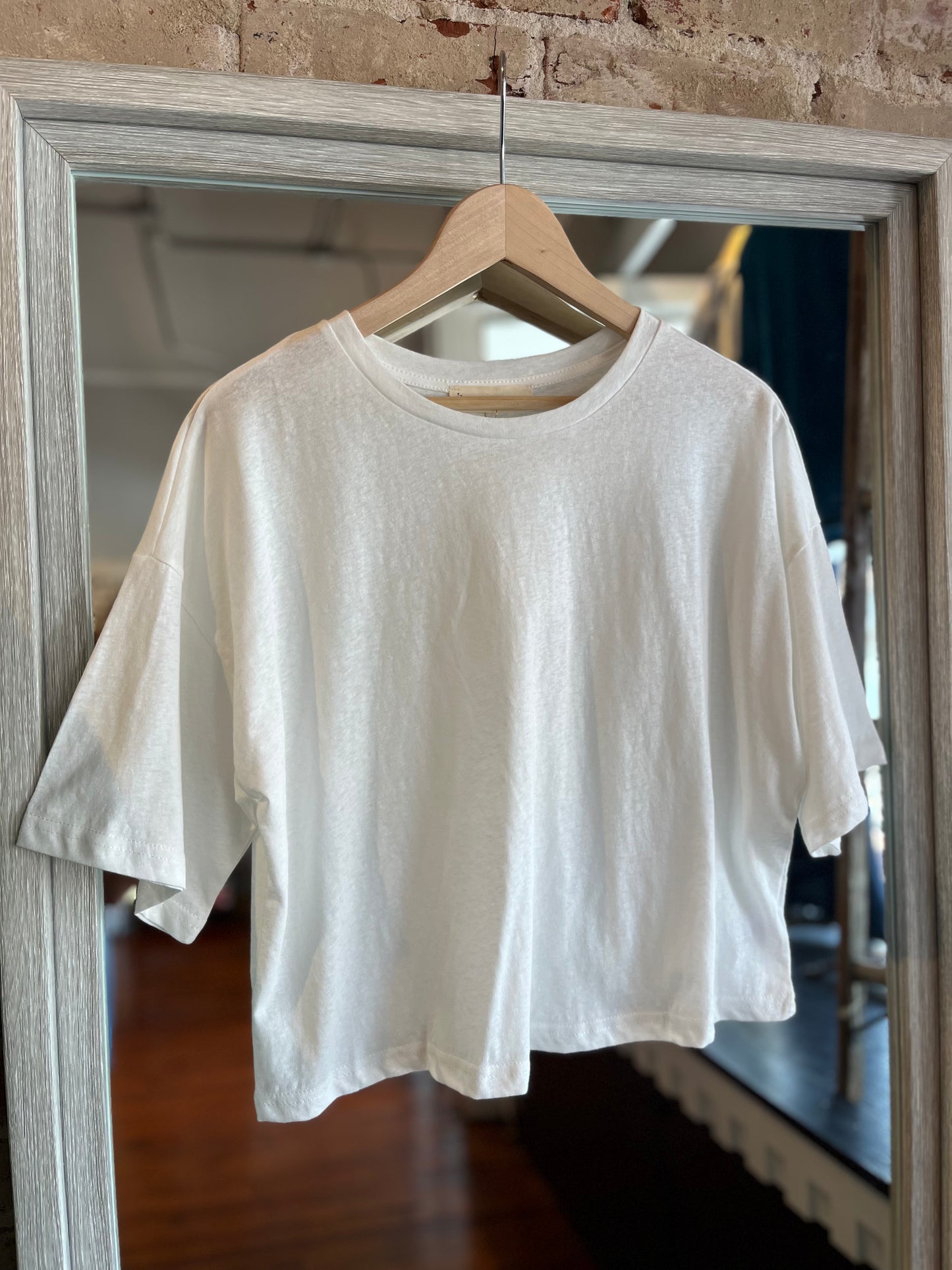 Basic Crop Tee- Off White