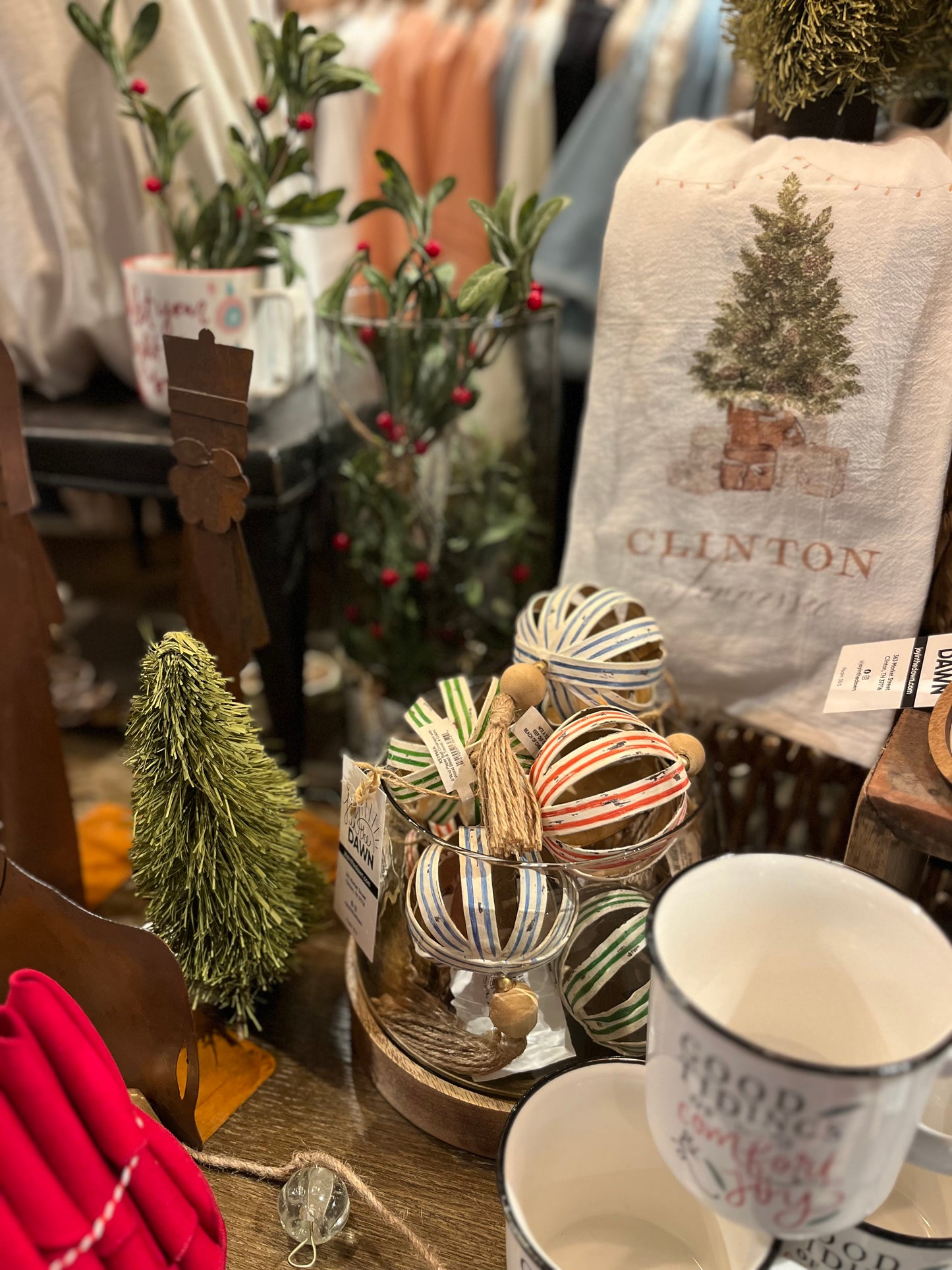 Small Paper Mache Ornament - Green