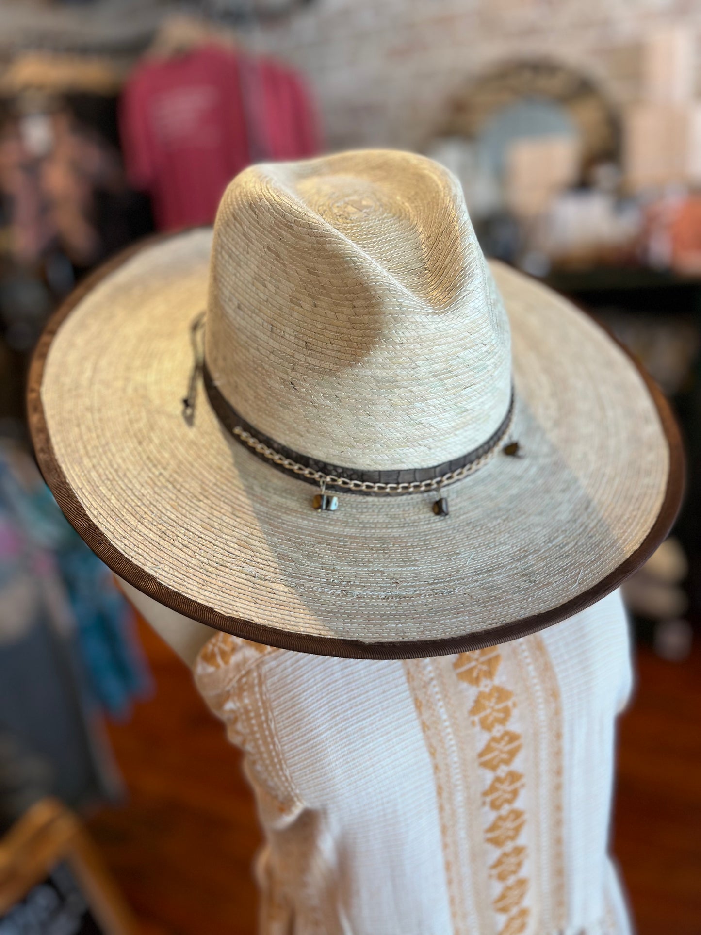 Python Sun Straw Hat - Natural