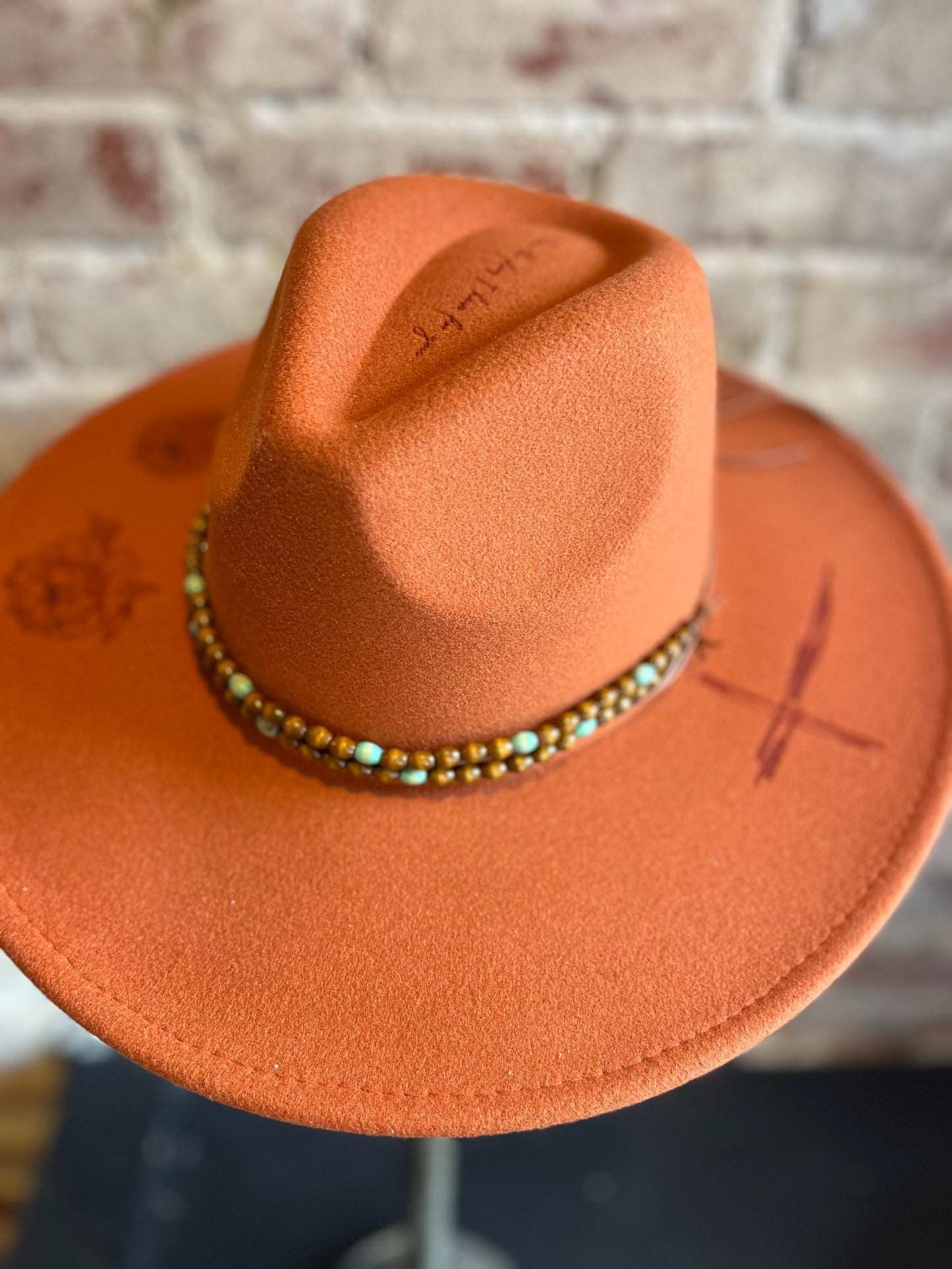 Wood and Jade Hat Band