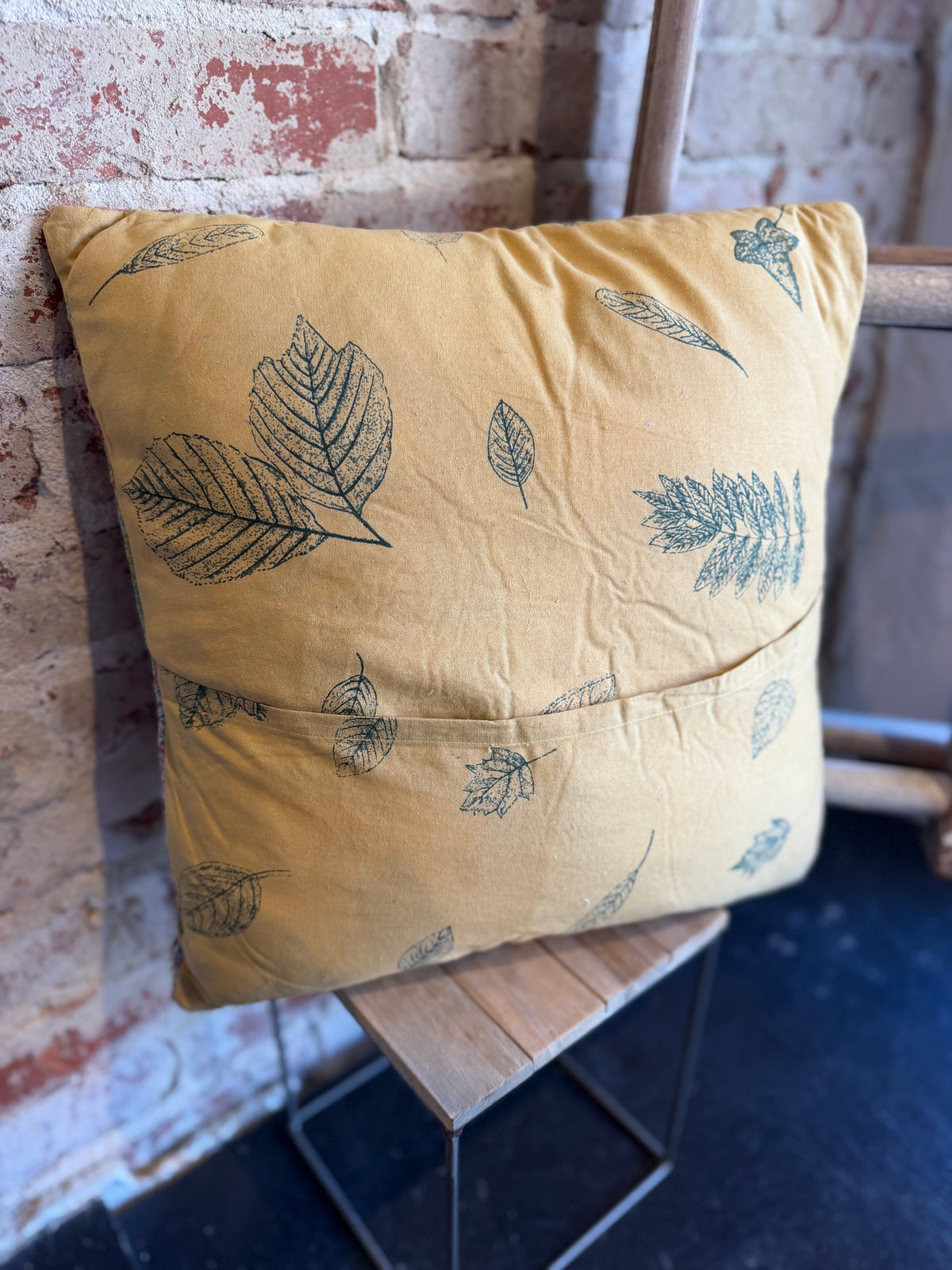 Handstitched Flower Burst Pillow