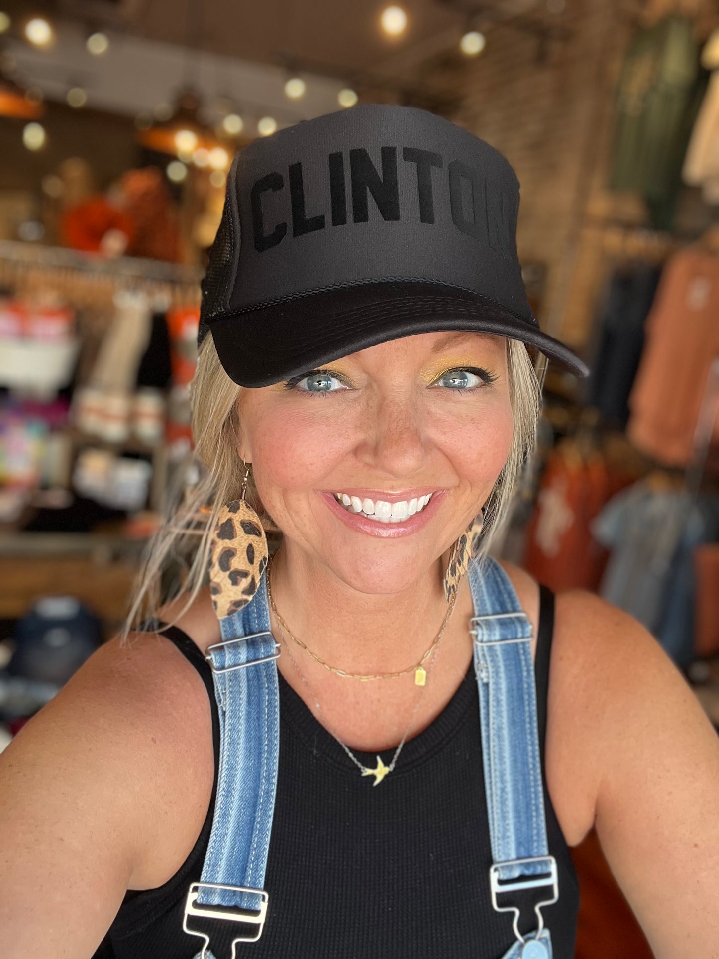 Clinton Foam Trucker Hat- Black