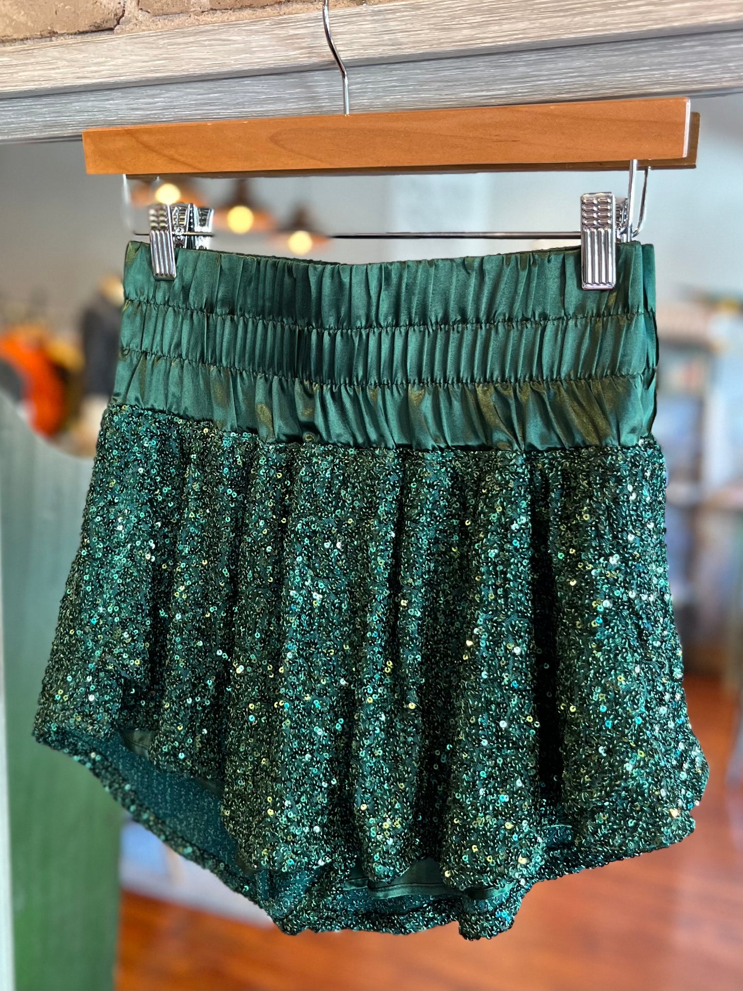 Evergreen Sequin Skort