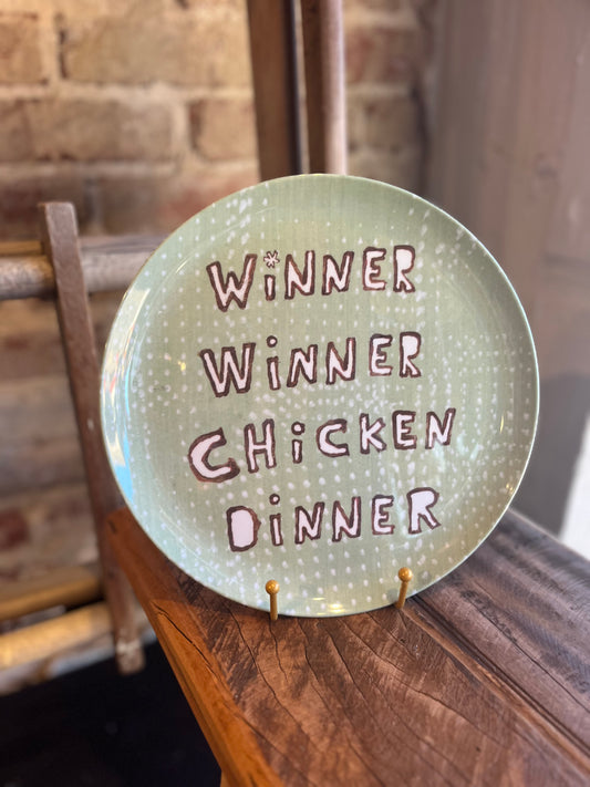 Winner Winner Chicken Dinner Melamine Plate