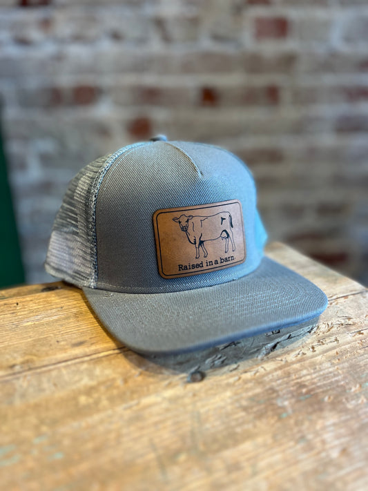 Raised in a Barn Cow Trucker Hat- Toddler/Kids