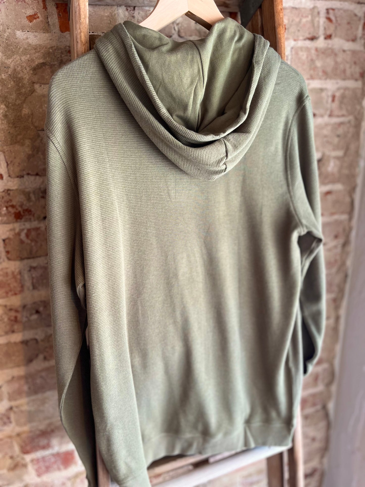 Military Green Waffle Hoodie