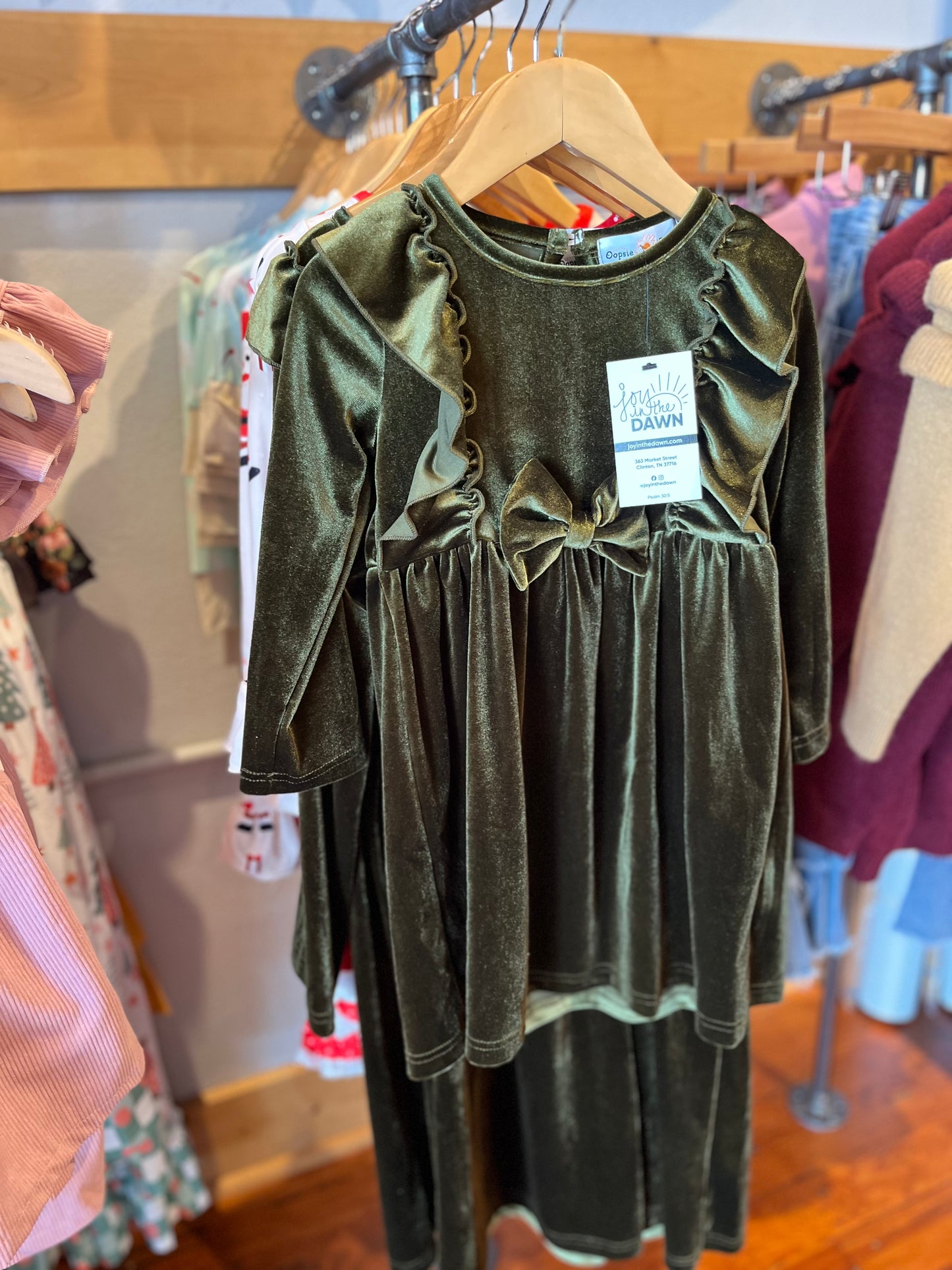 Velvet Bow Dress- Toddler/Kid