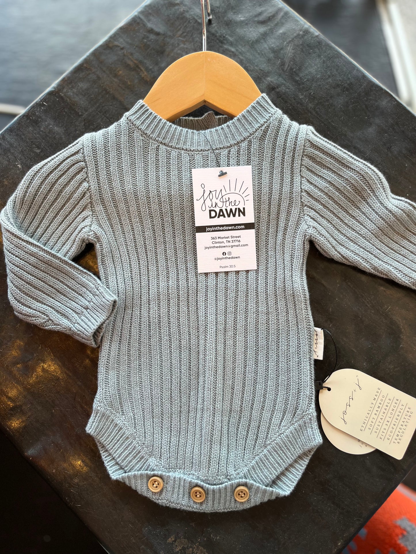 Sky Blue Knit Onesie