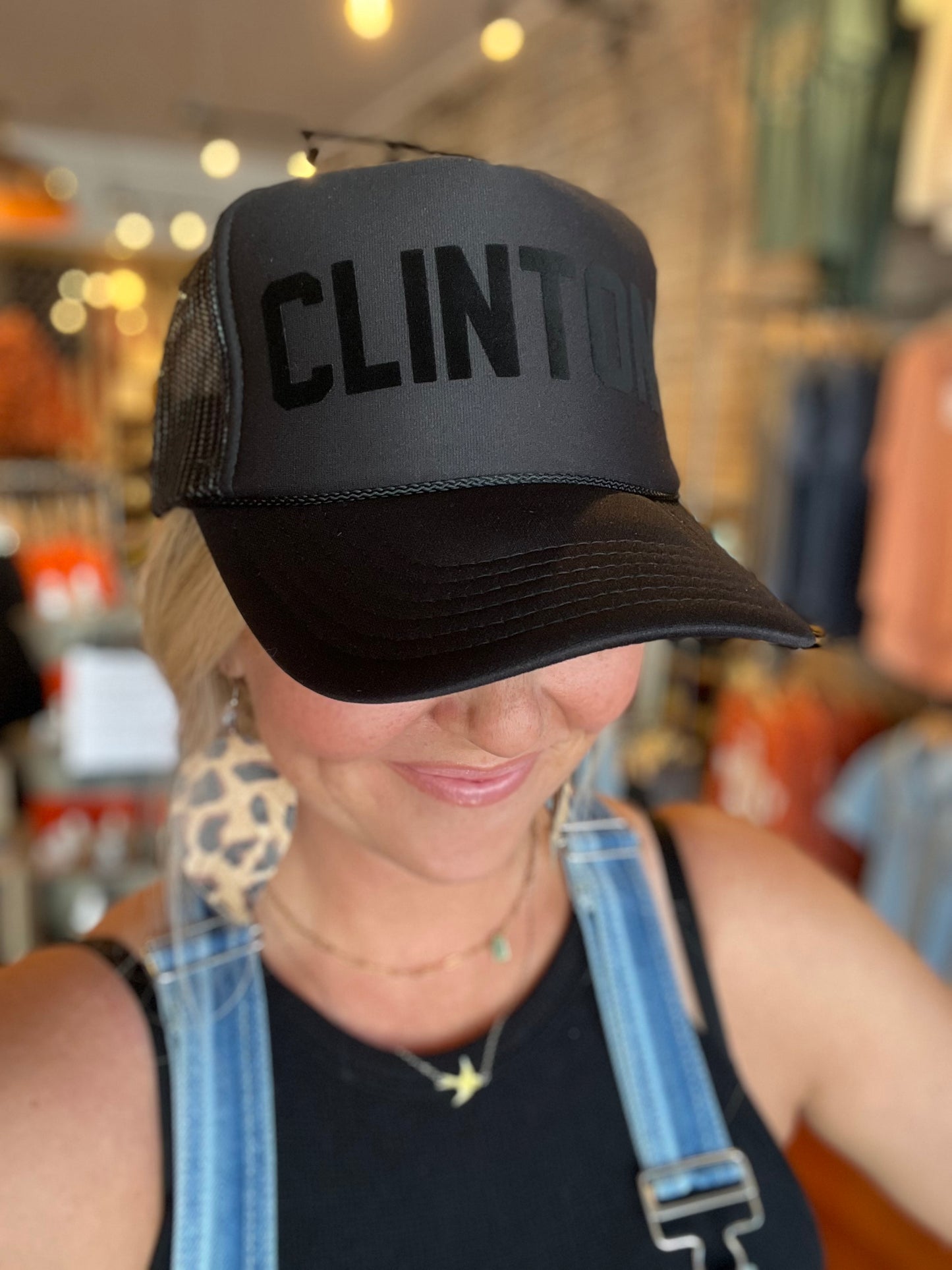 Clinton Foam Trucker Hat- Black