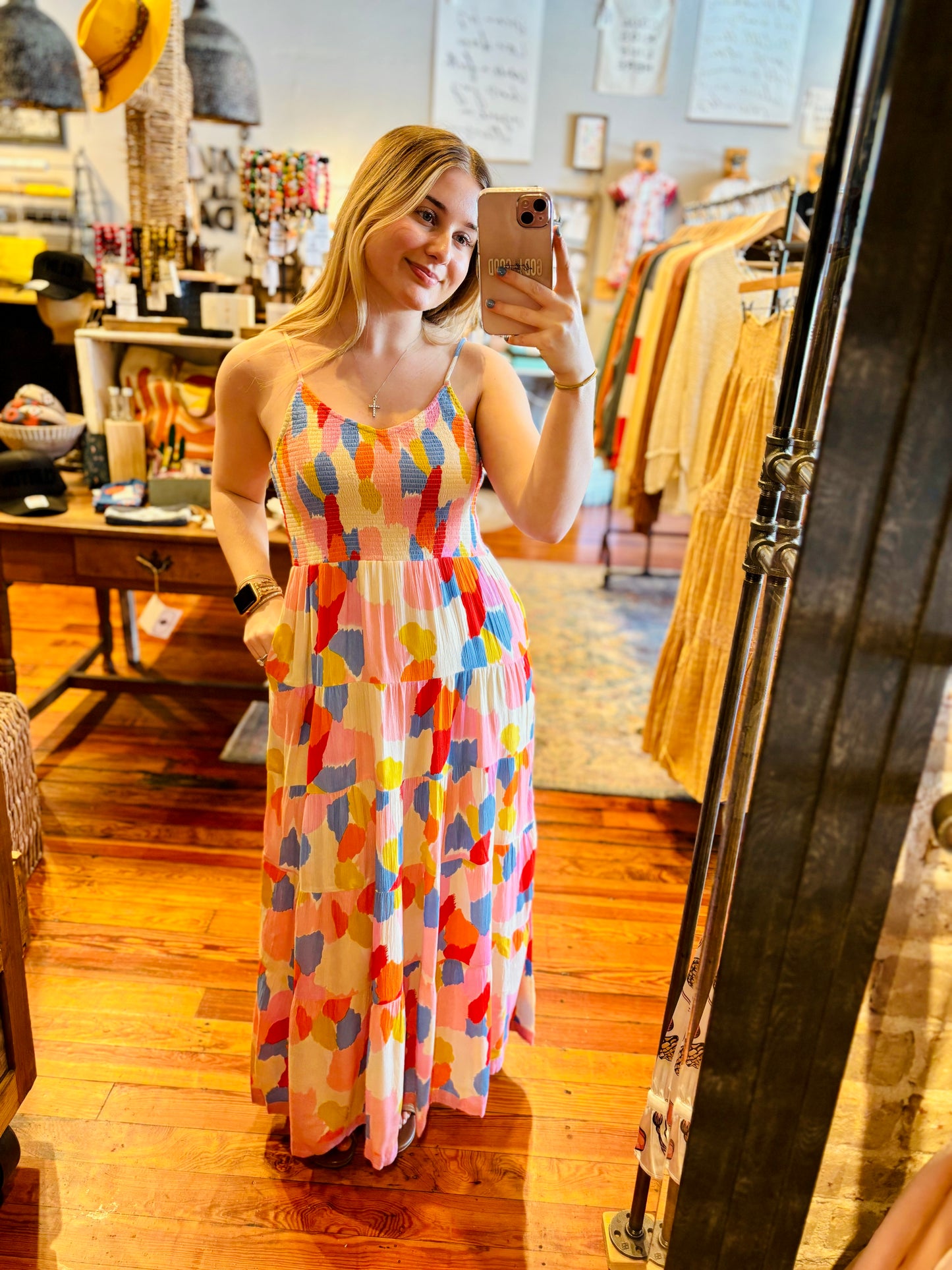 Smocked Multicolor Dress