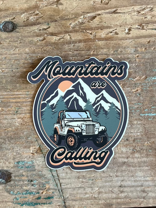 The Mountains are Calling Sticker