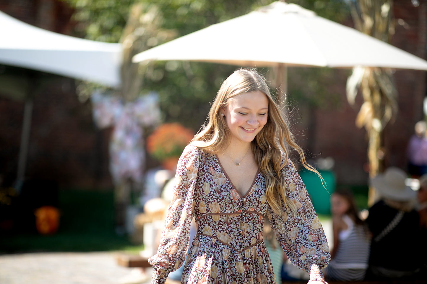 Flowy Buckhorn Brown Maxi Dress