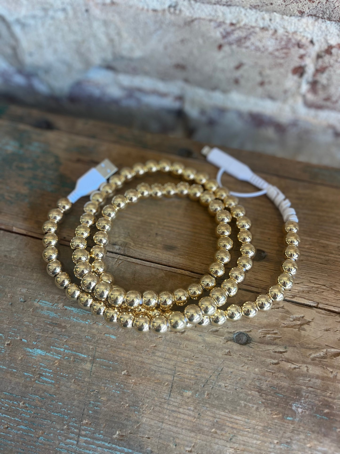 Gold Bead Phone Charger