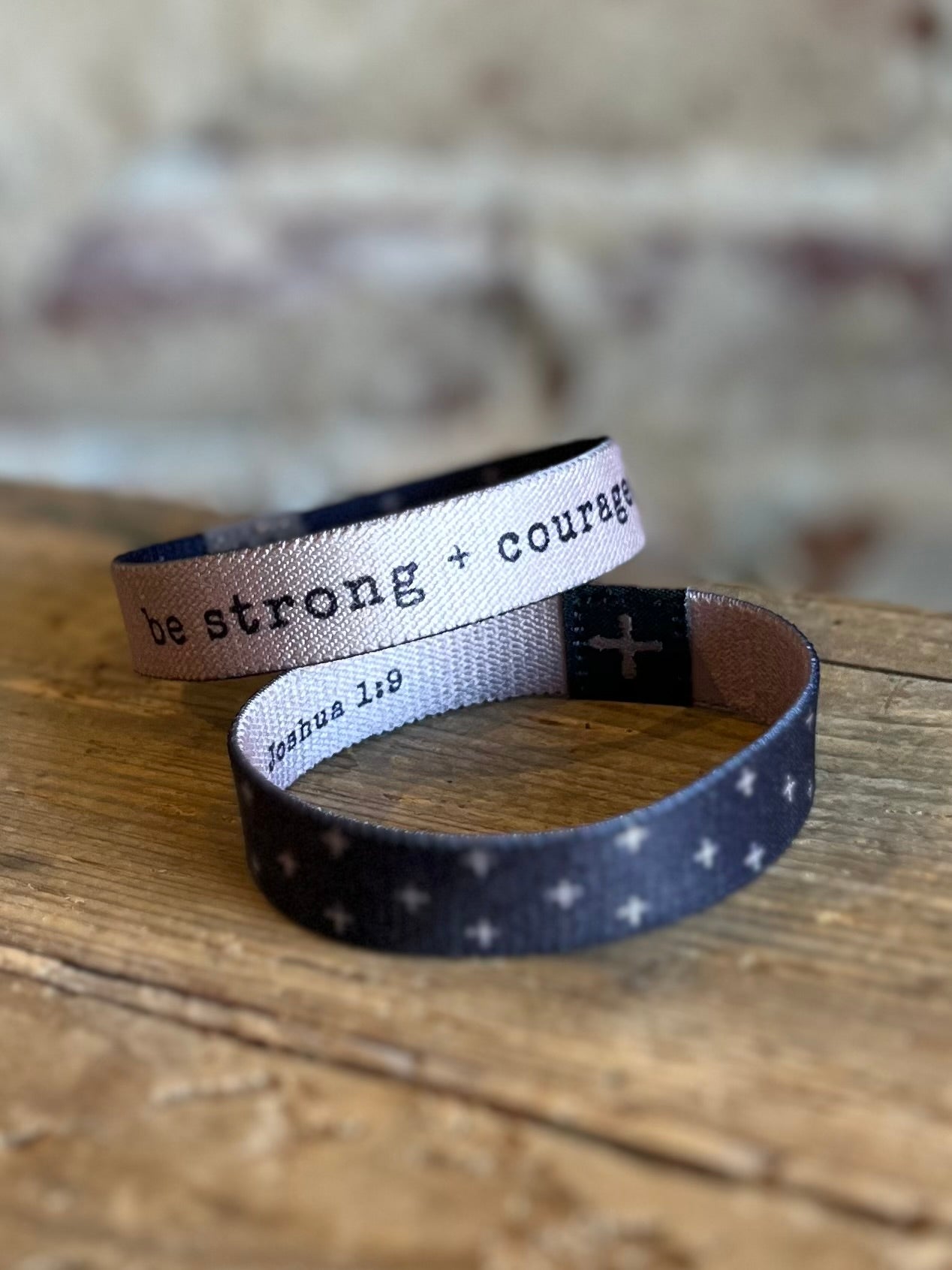 Be Strong and Courageous Bracelet - XLarge