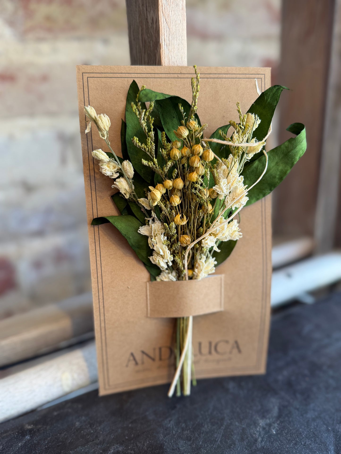 Willow and White Floral Mini Dried Bouquet