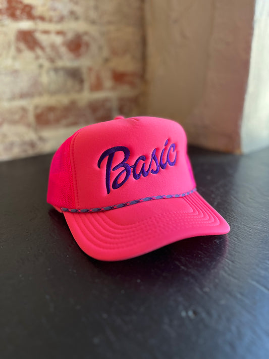 Basic Foam Trucker Hat- Hot Pink