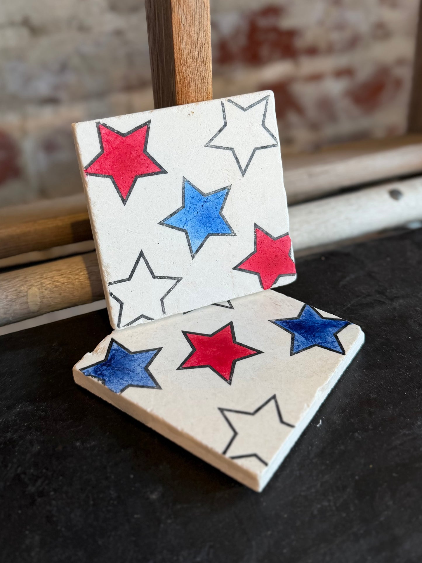 Star Spangled Marble Coaster