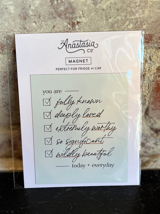 You are Fully Known Checklist Magnet