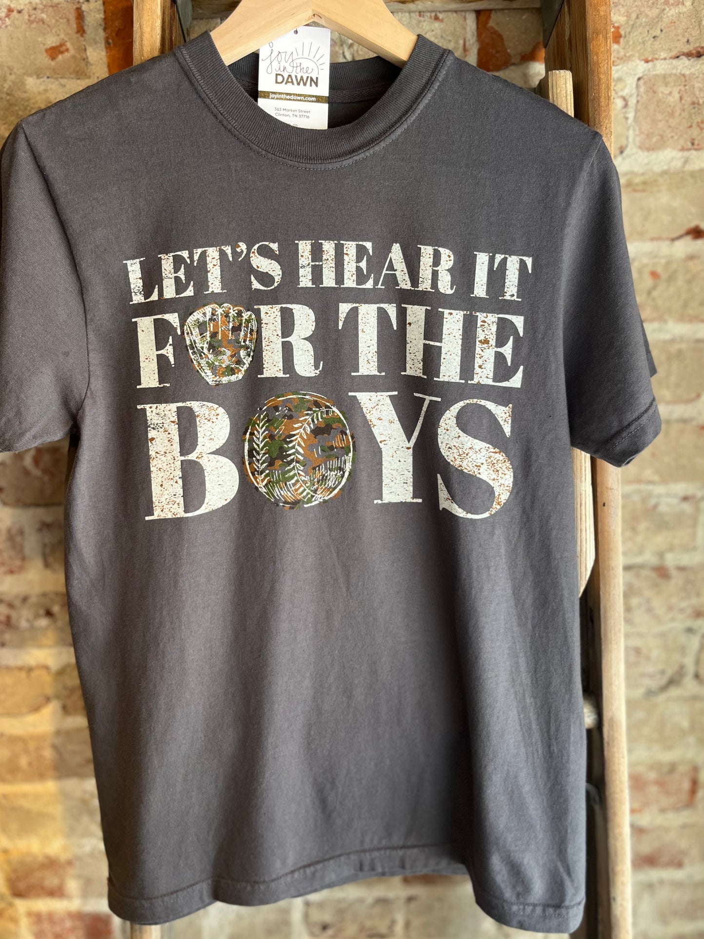 Let's Hear it For the Boys Tee - Grey