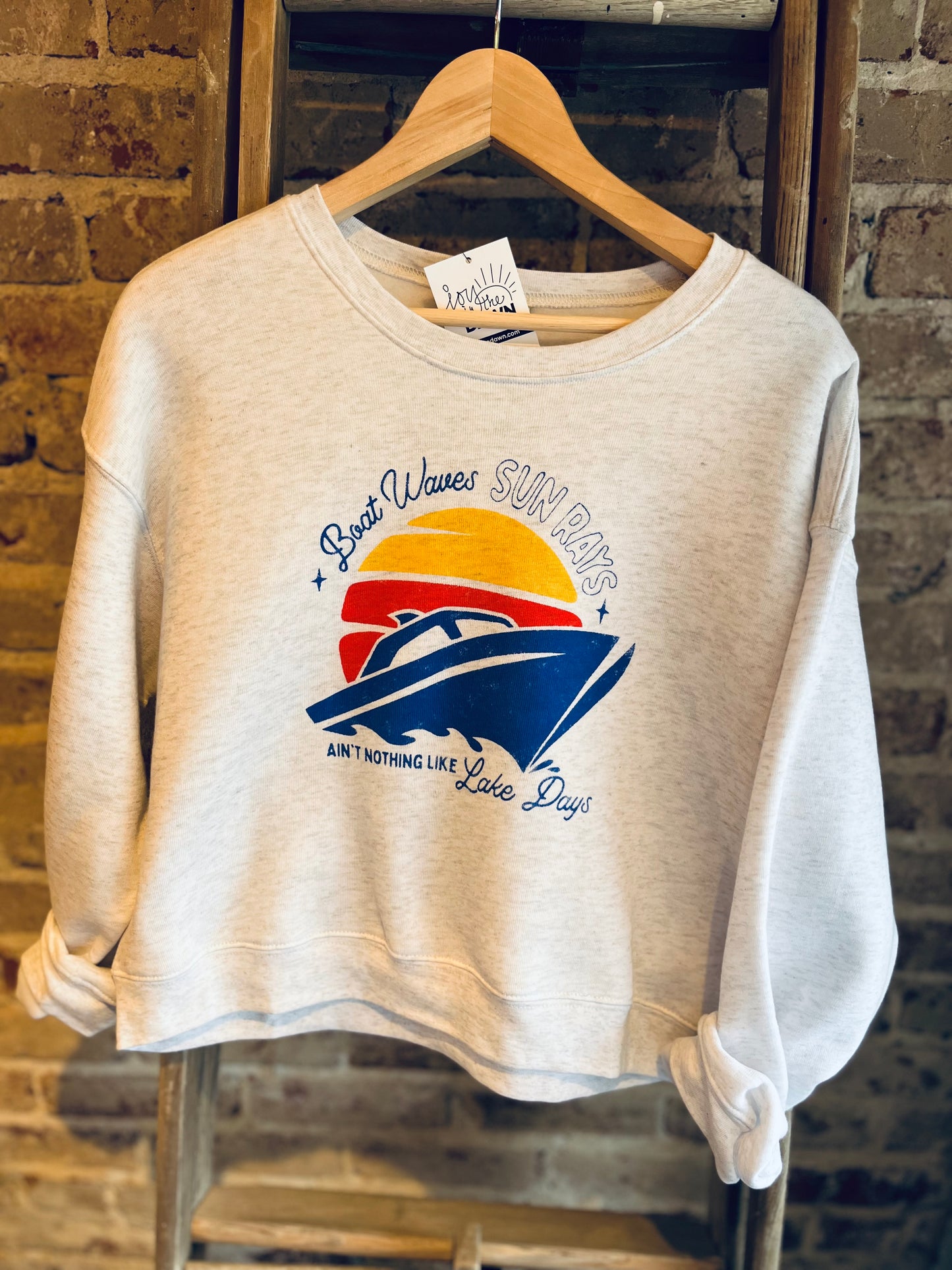 Ain't Nothing Like Lake Days Crop Sweatshirt