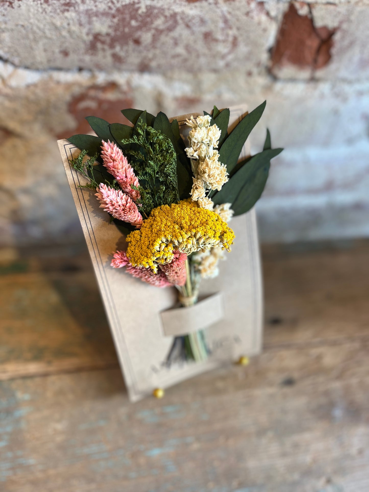 Yarrow & Larkspur Mini Dried Bouquet