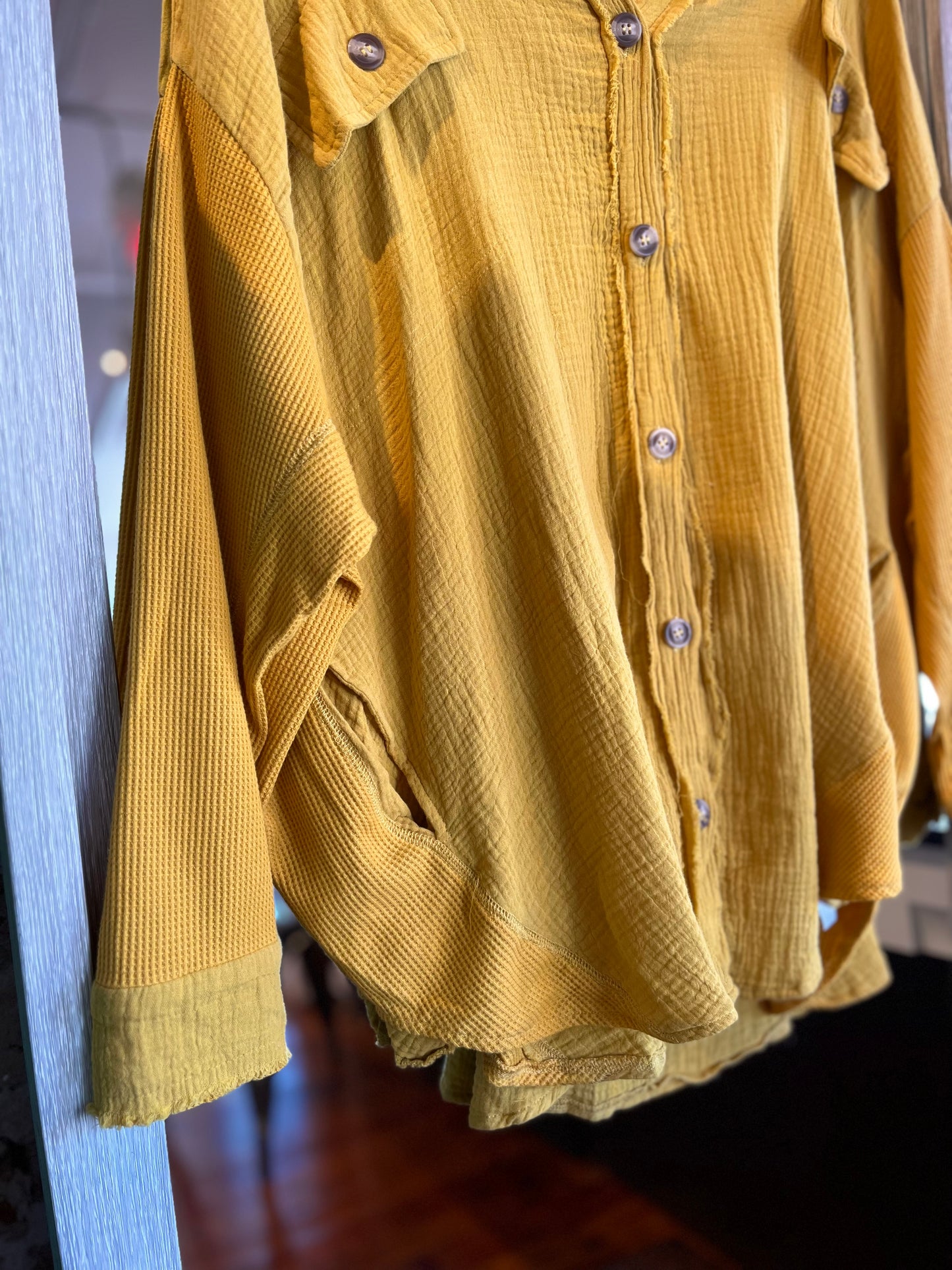 Oversized Mustard Shacket