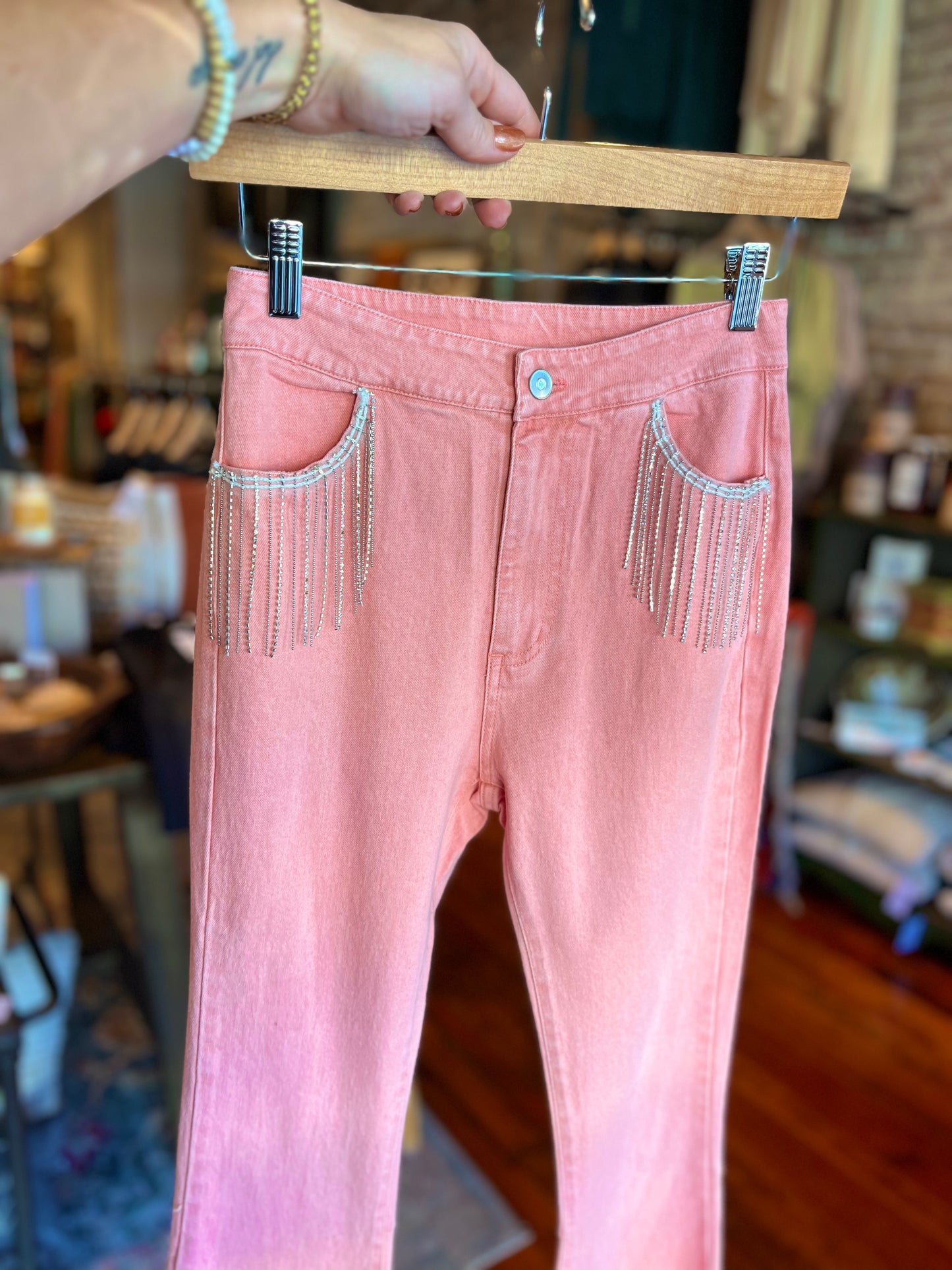 Fringe Jewel Bell Bottoms