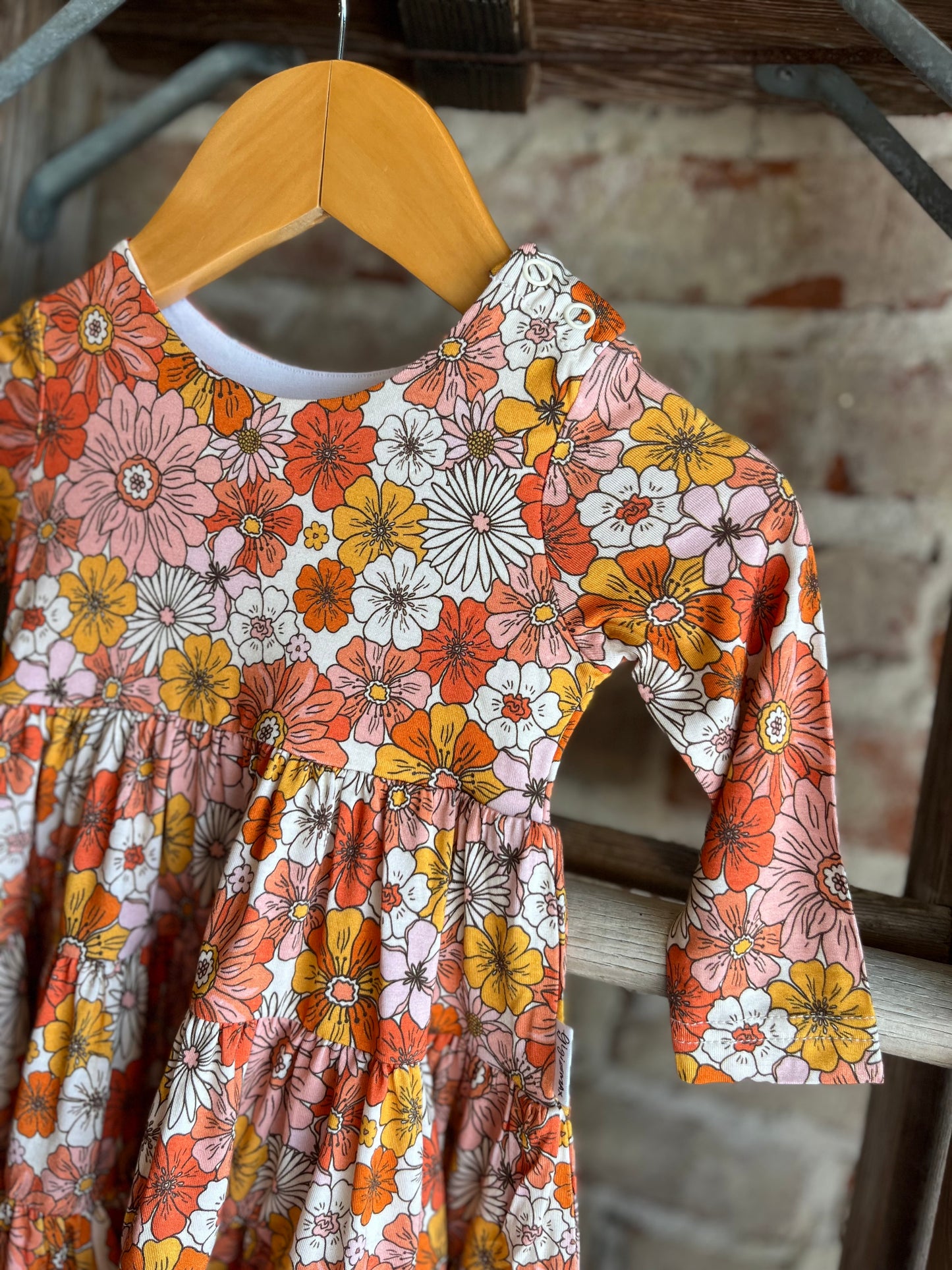 Retro Floral Swing Bamboo Dress - Infant/Toddler