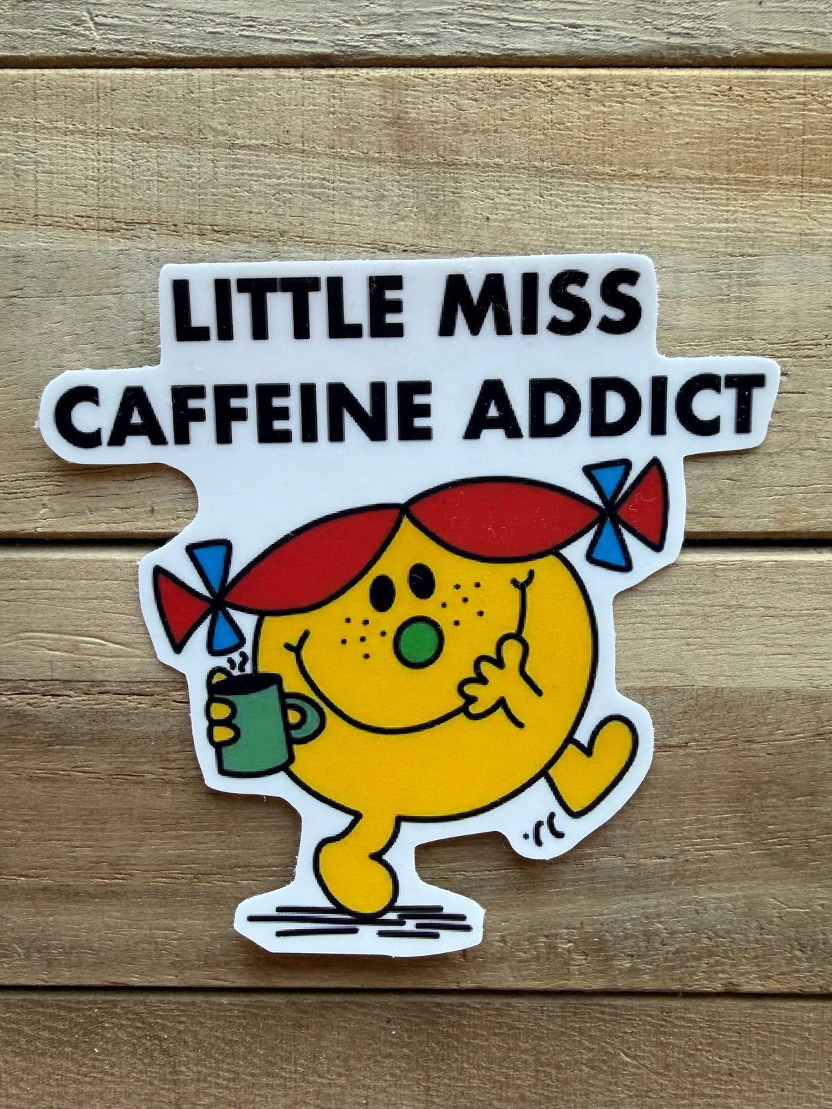 Little Miss Caffiene Addict Sticker