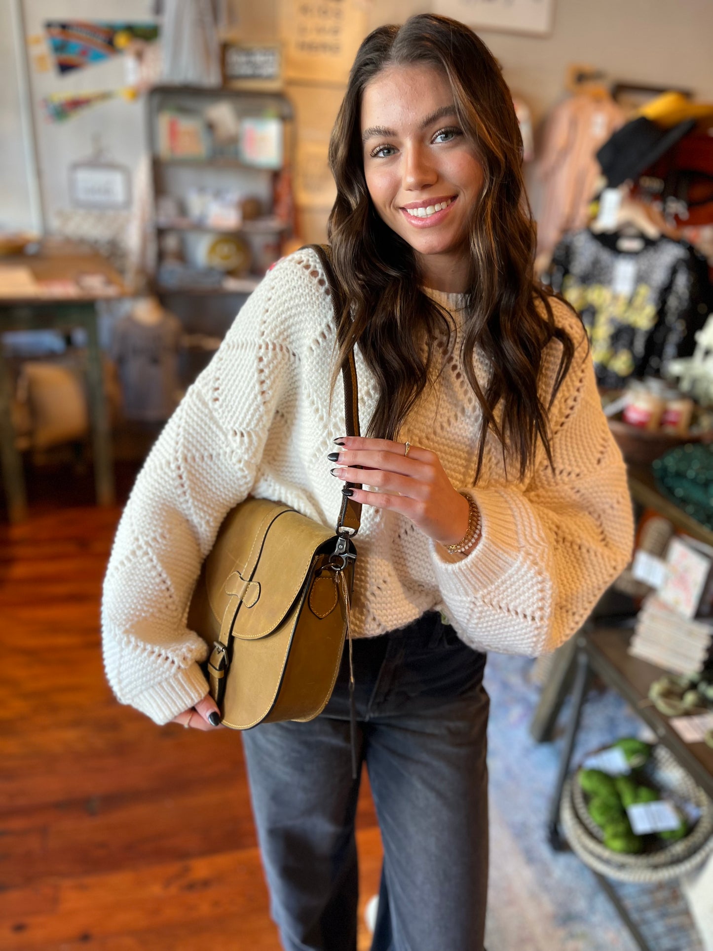 Brown Genuine Leather Handbag