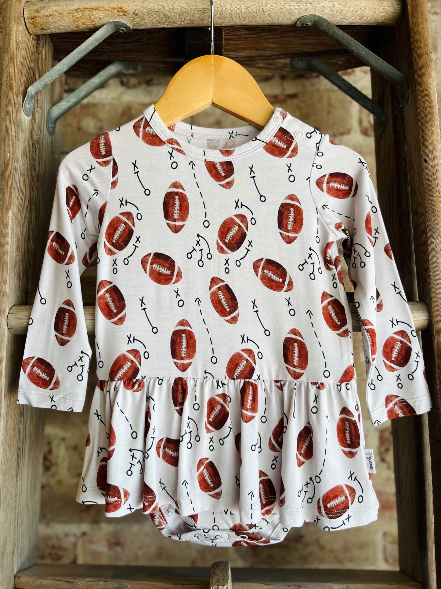 Football Tutu Snap Onesie