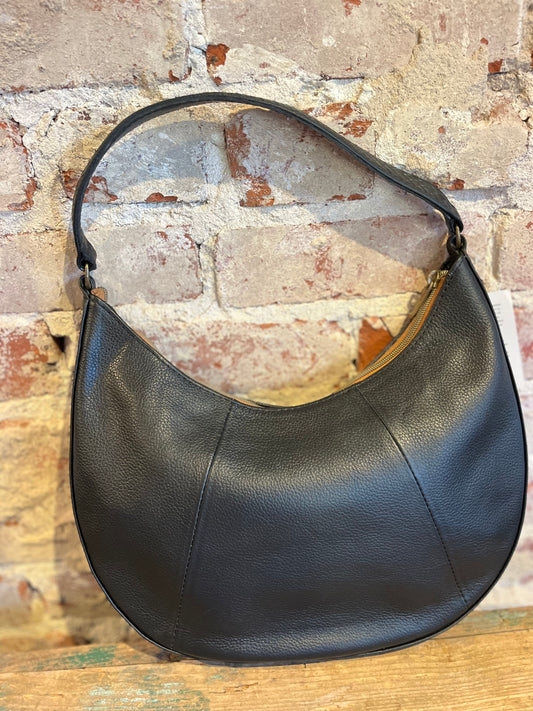 Saddle Shoulder Bag- Black
