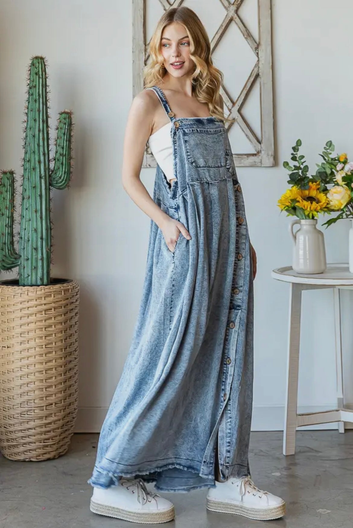 Tencel Overall Maxi Dress