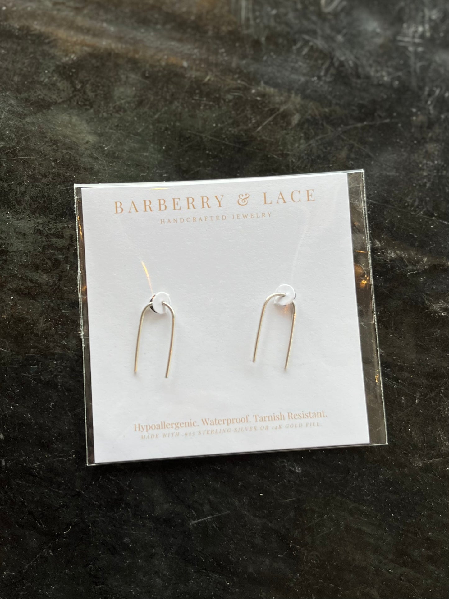 Open Arc Earrings- Silver