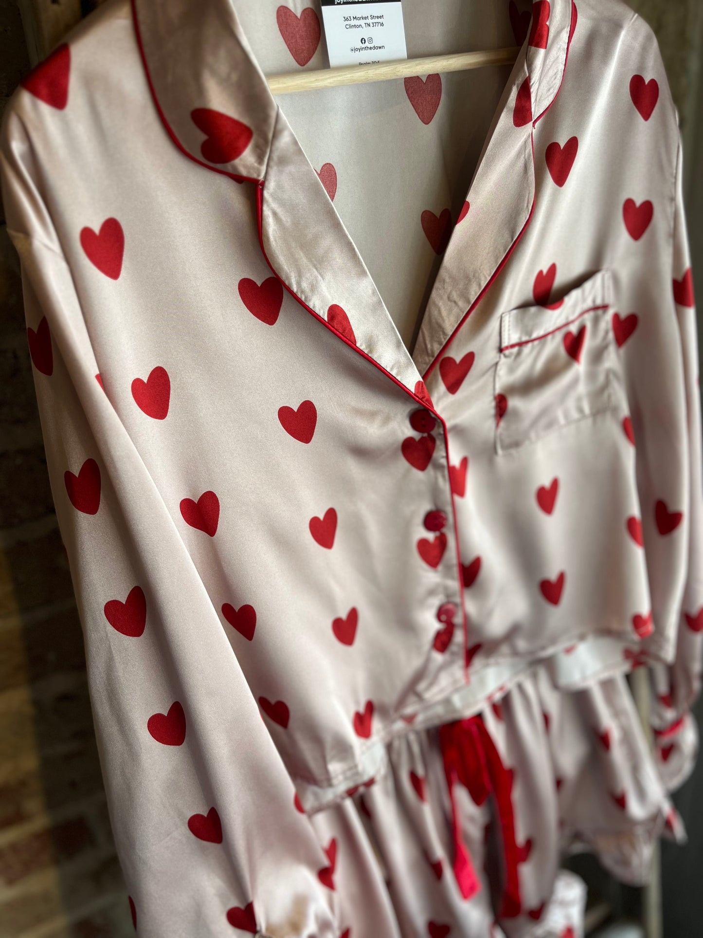 Love PJ SET w/Velvet Ties