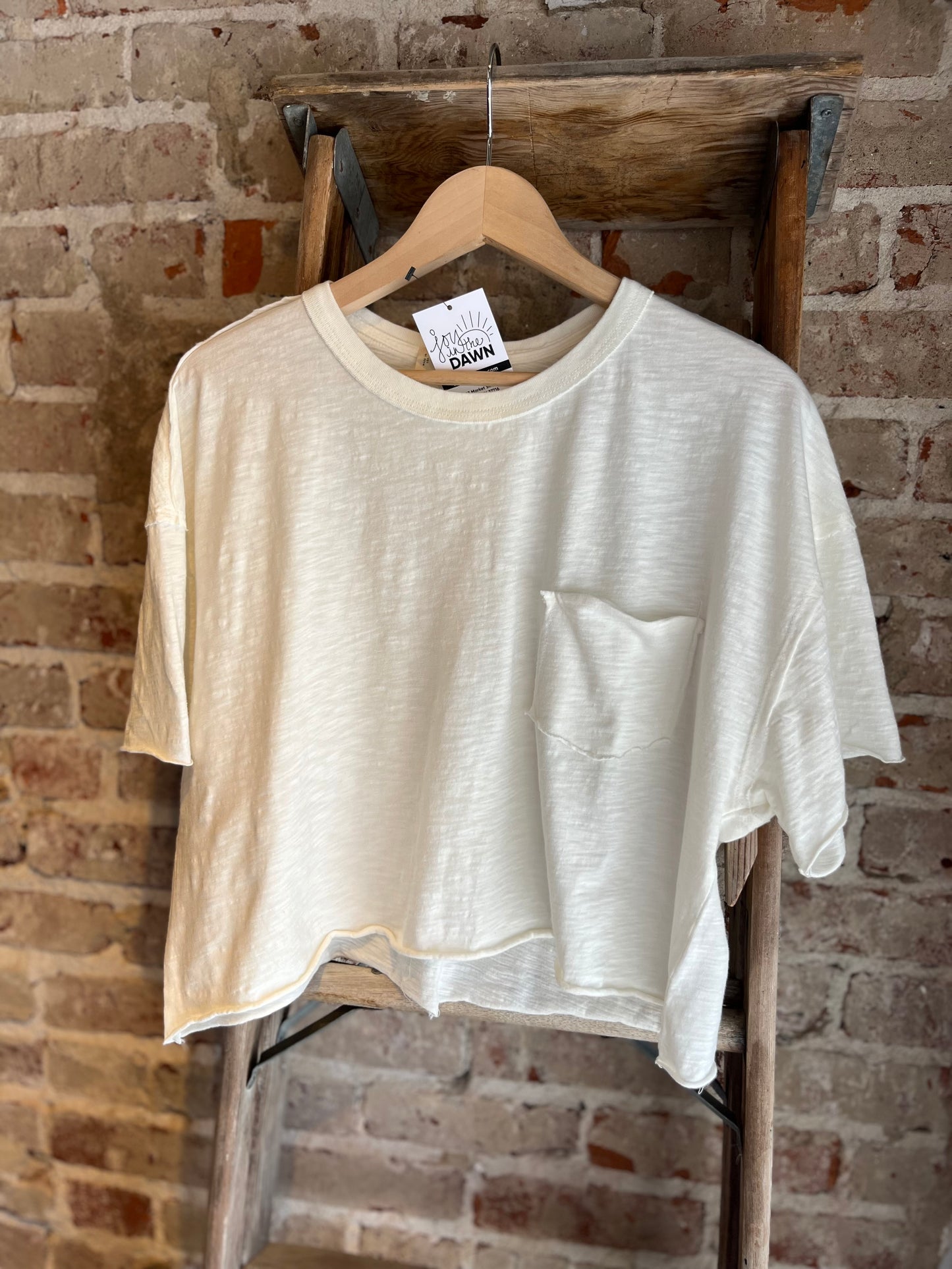 Cotton Crew Tee- Off White