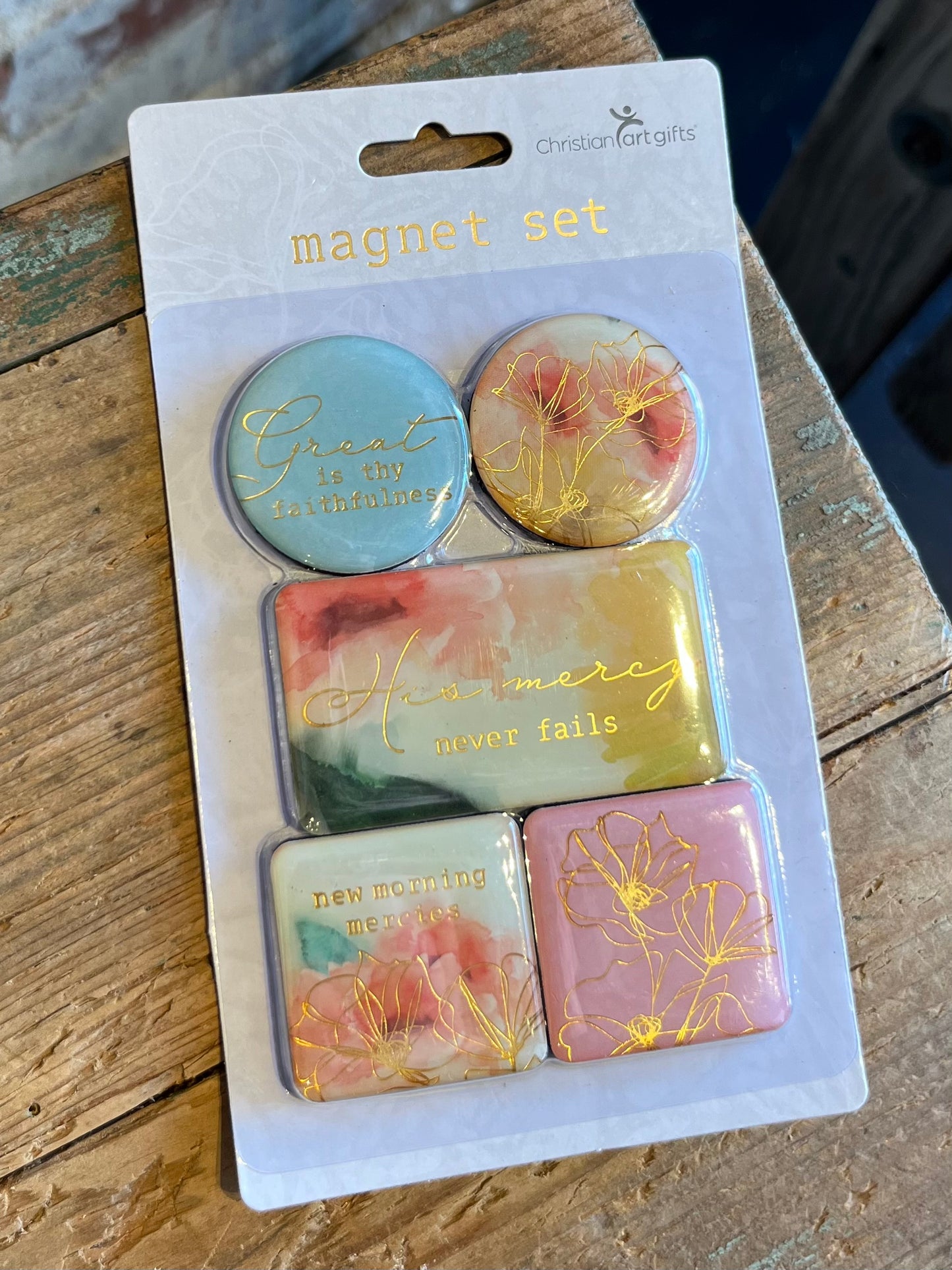 New Mercies Watercolor Magnets- Set of 5