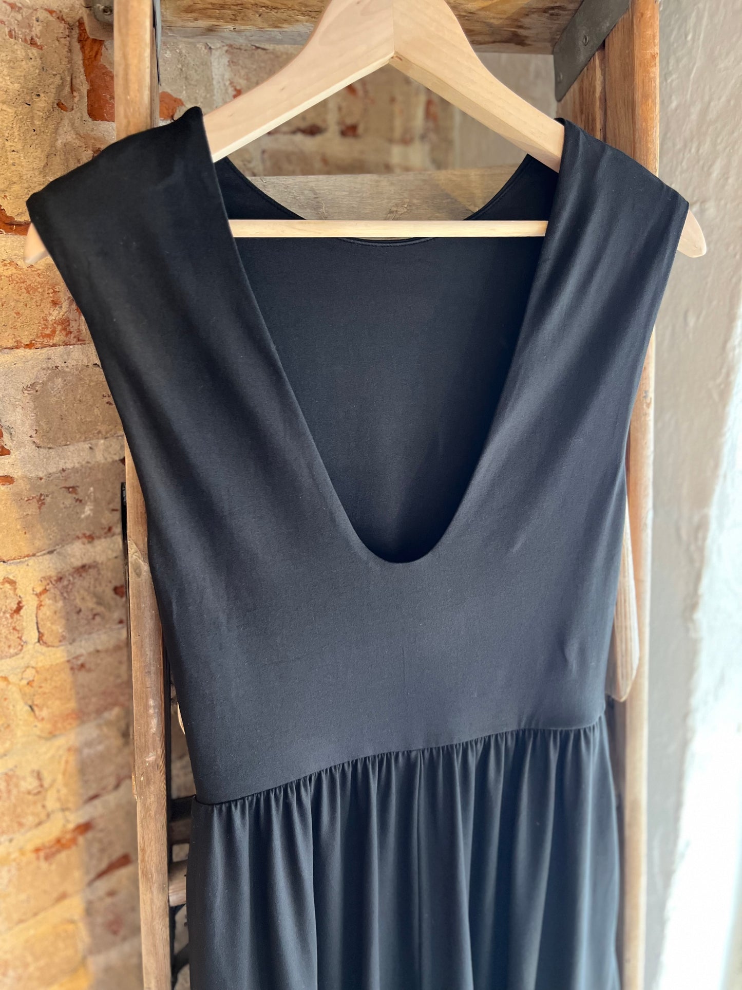 Sleeveless Open Back Wide Leg Jumpsuit- Black