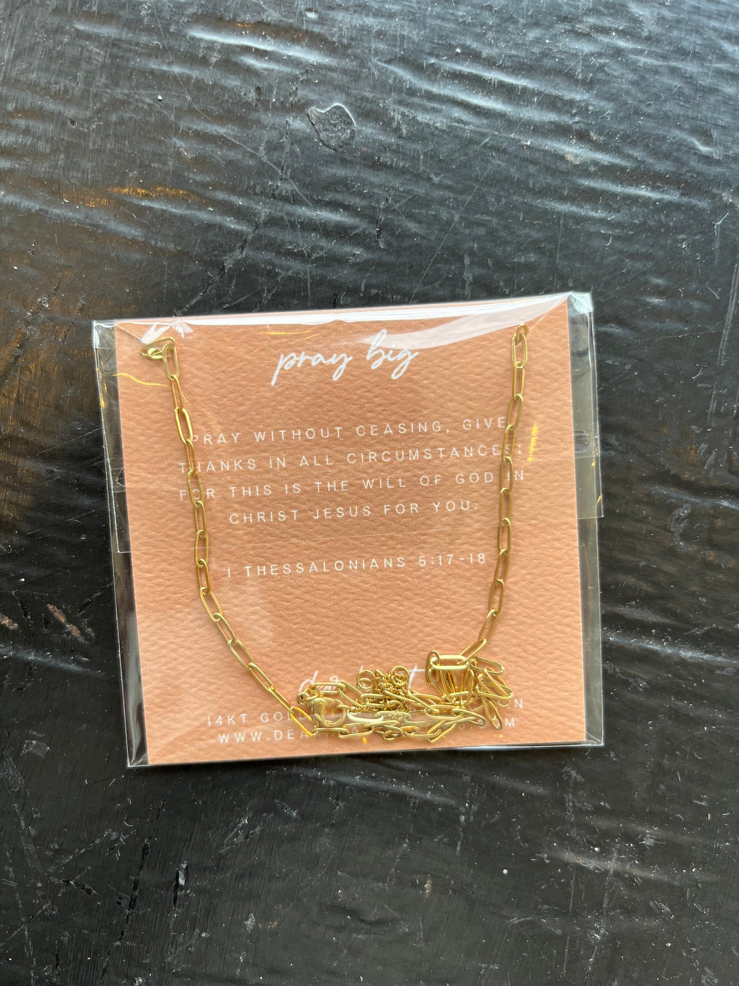 Pray Big Tag Necklace