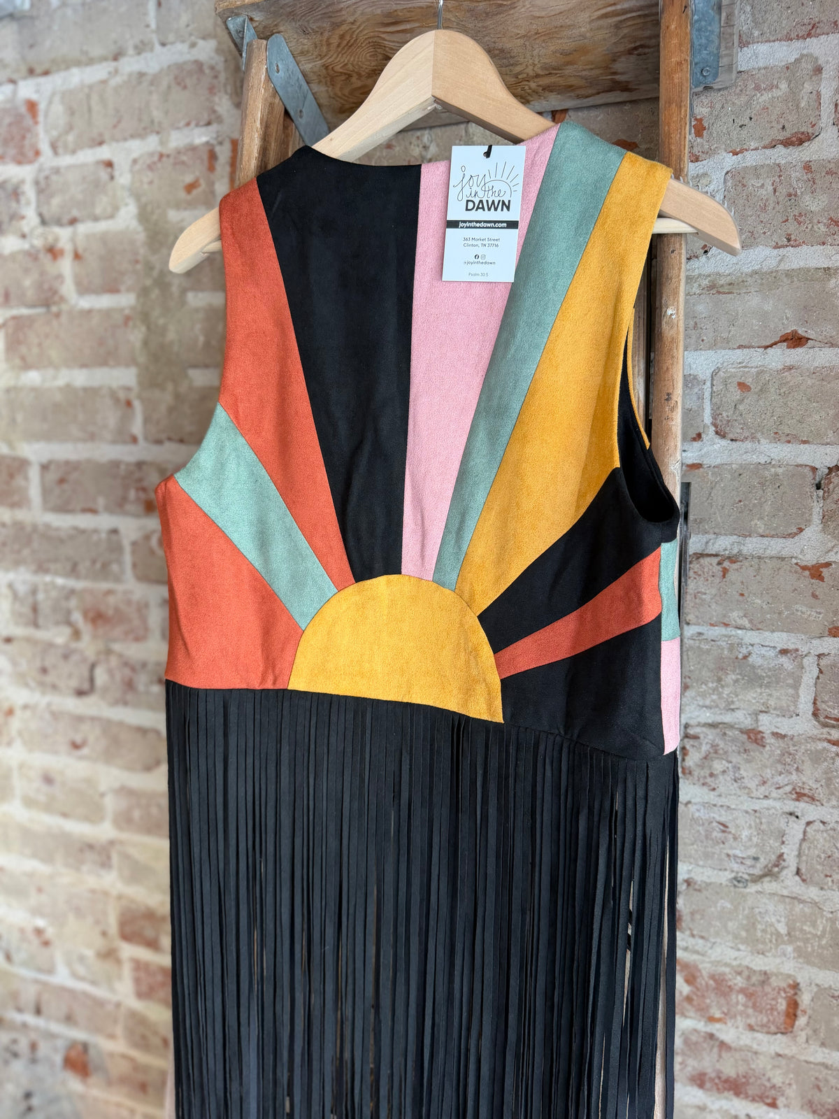 Sunrise Suede Fringe Vest