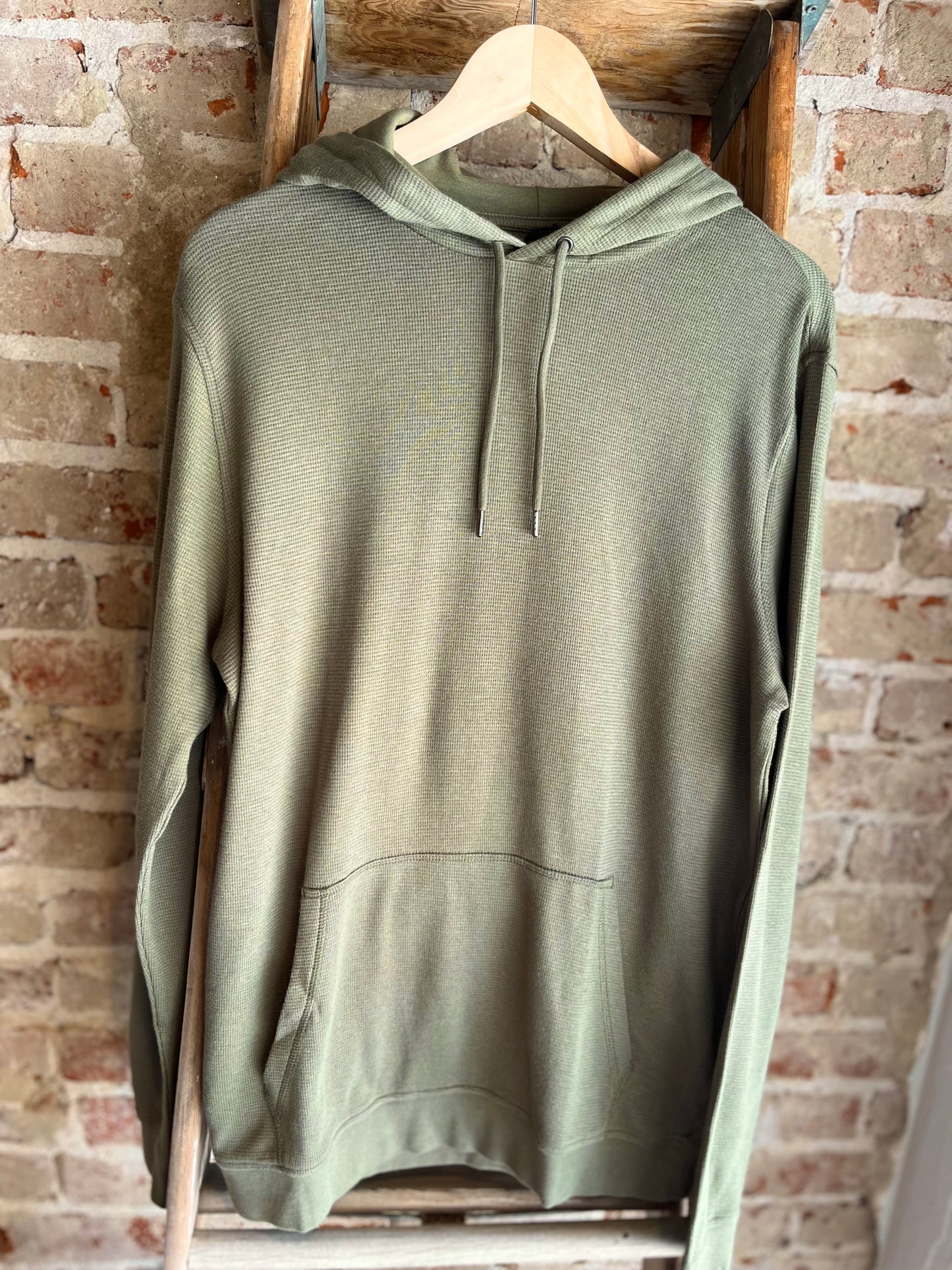 Military Green Waffle Hoodie
