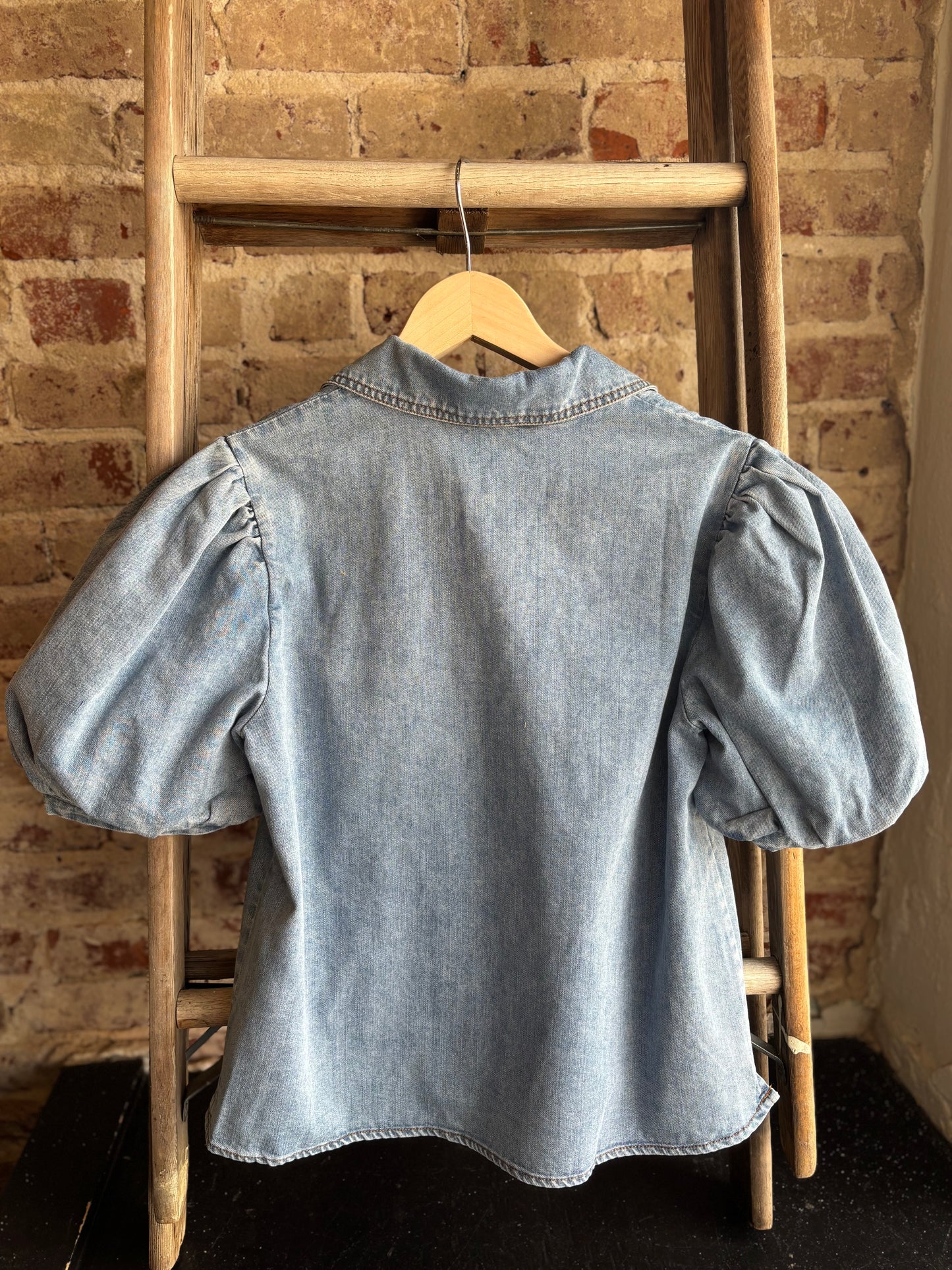 Light Denim Chambray Top
